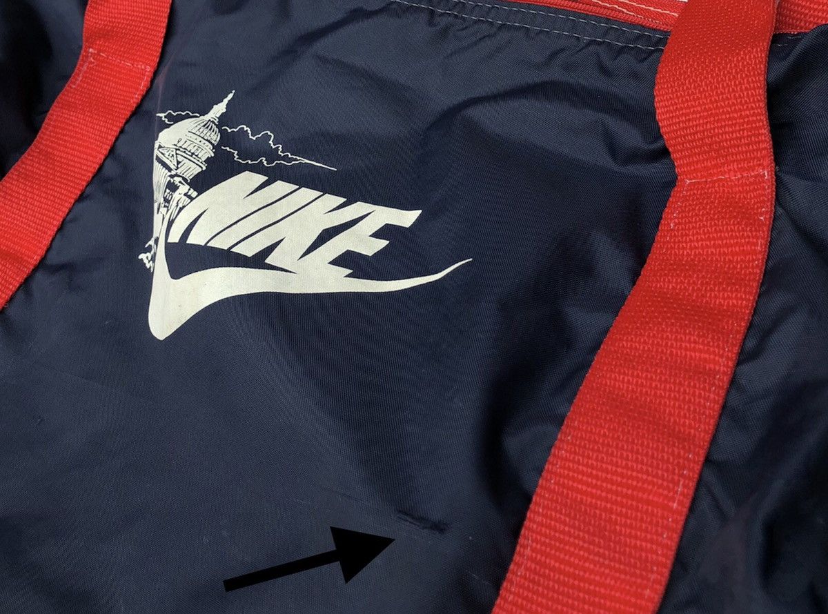 Vintage 🔥RARE🔥Nike The Athlete’s Foot Duffel Bag 70s Blue Canvas Size ONE SIZE - 7 Thumbnail