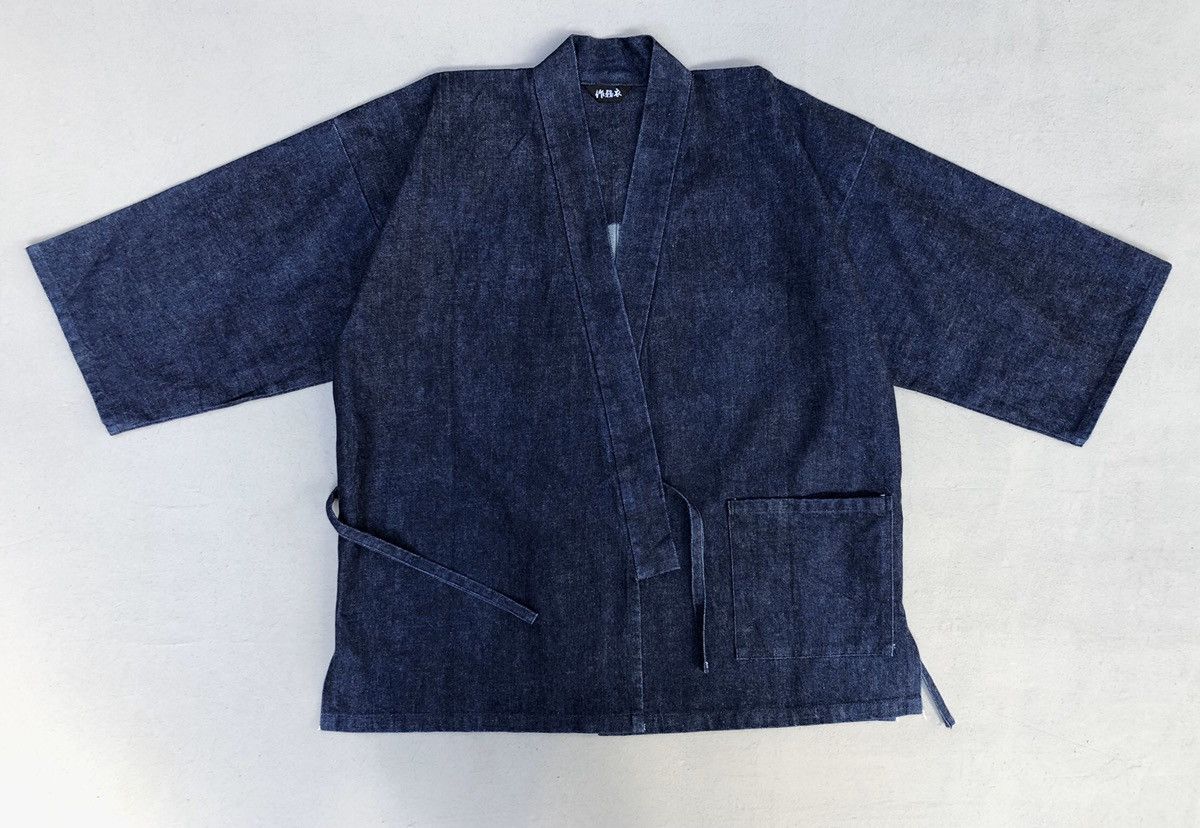 Japanese Brand Japanese Denim Selvedge Sanjuro Kimono Down Jacket Size US L / EU 52-54 / 3 - 2 Thumbnail