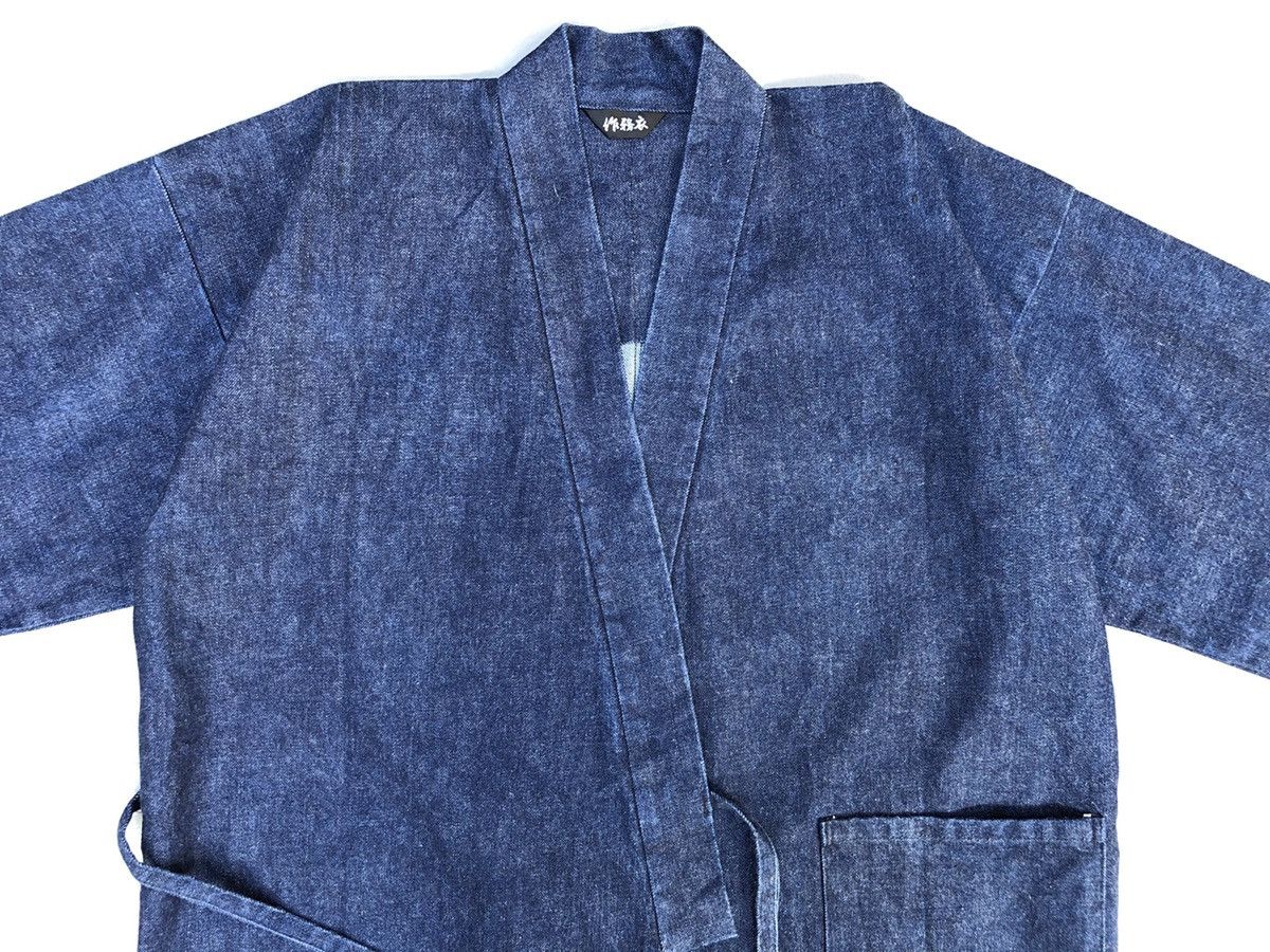 Japanese Brand Japanese Denim Selvedge Sanjuro Kimono Down Jacket Size US L / EU 52-54 / 3 - 1 Thumbnail