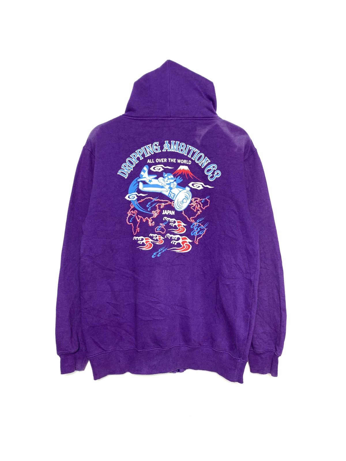 Japanese Brand Sukajan Style Sunfaded Purple Pullover Hoodies Size US M / EU 48-50 / 2 - 2 Thumbnail