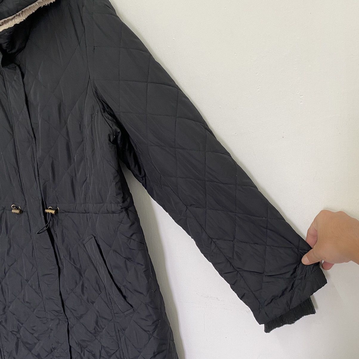 Japanese Brand × Vintage Vintage Lining Sherpa Hoodie Quilted Long Jacket Size L / US 10 / IT 46 - 4 Thumbnail
