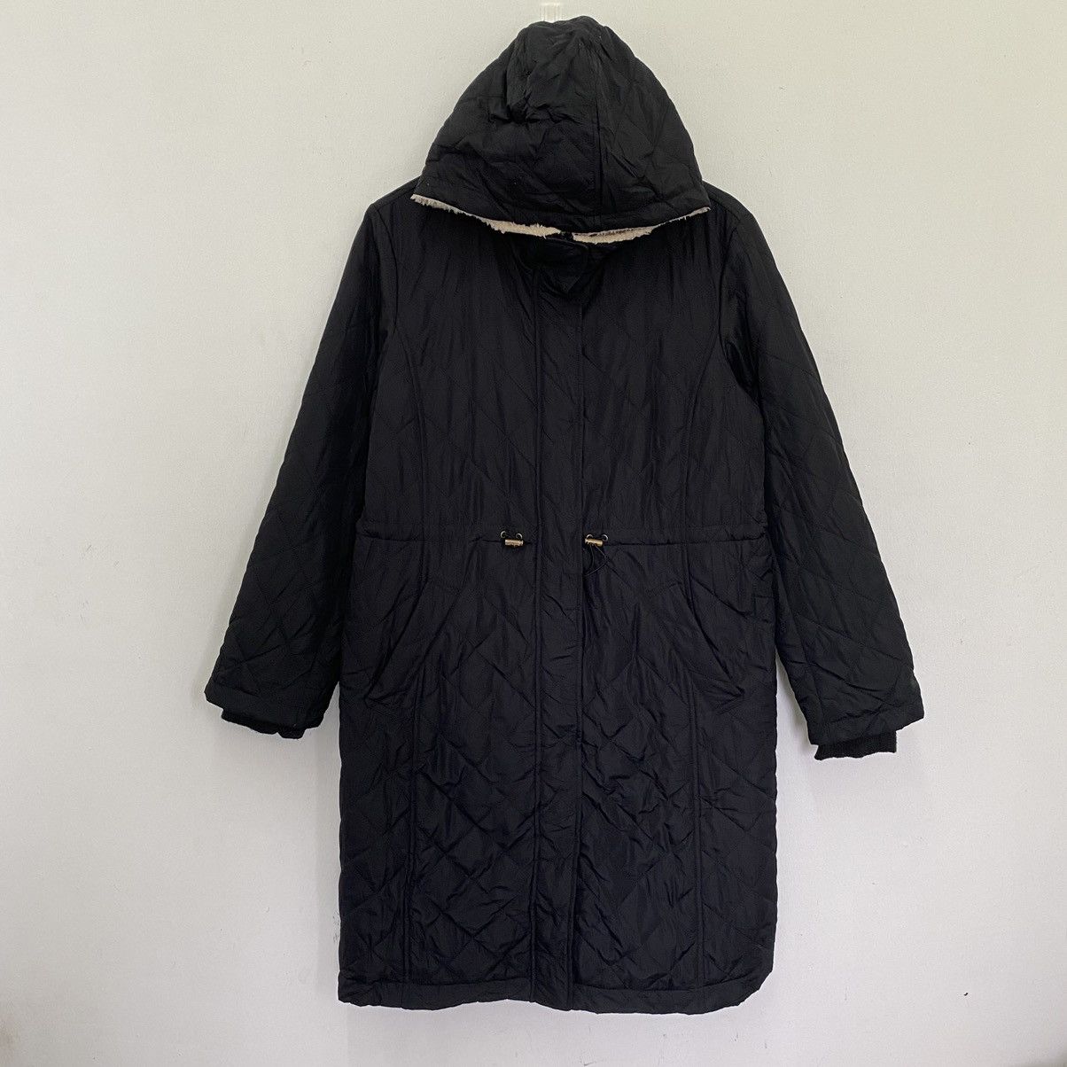 Japanese Brand × Vintage Vintage Lining Sherpa Hoodie Quilted Long Jacket Size L / US 10 / IT 46 - 1 Thumbnail