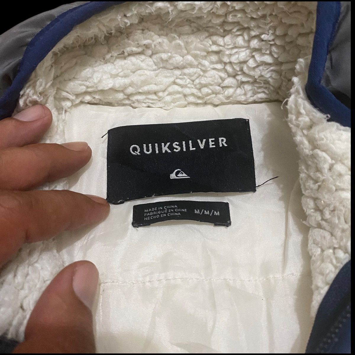 Japanese Brand × Quiksilver × Vintage Vintage QuilSilver Deep Pile Sherpa Fleece Zip Up Jacket Size US M / EU 48-50 / 2 - 5 Thumbnail