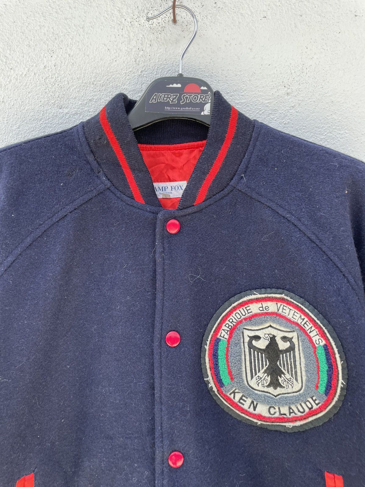 Japanese Brand Vintage Japan Brand Lamp Fox Varsity Wool Jackets Size US L / EU 52-54 / 3 - 3 Thumbnail