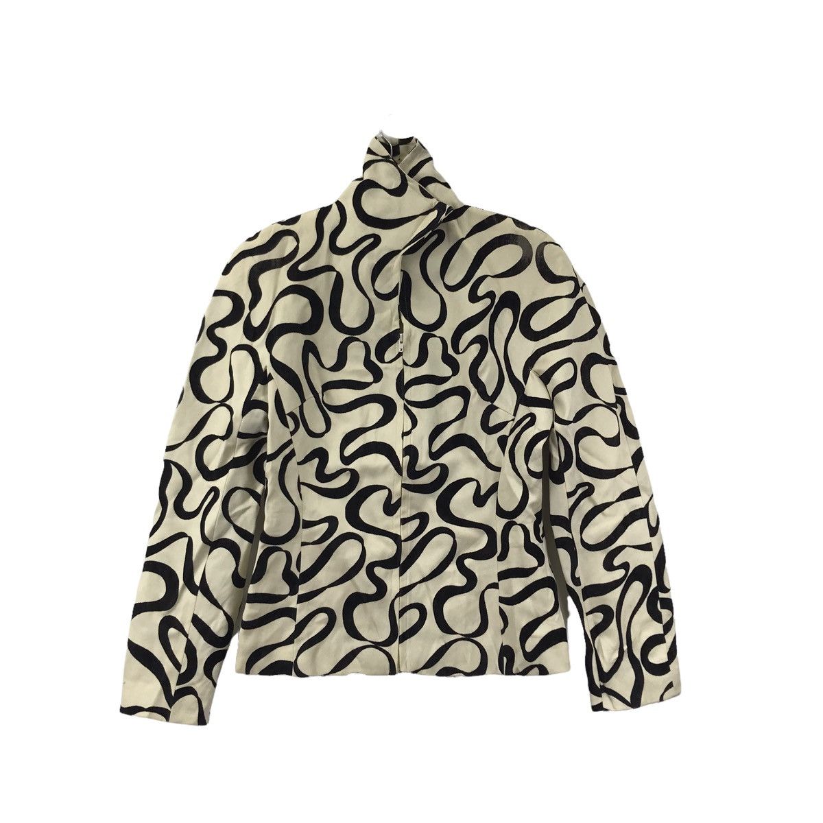 Byblos Vintage BYBLOS Italy Abstract Embroidered Logo Coat Jacket Size US XS / EU 42 / 0 - 1 Thumbnail