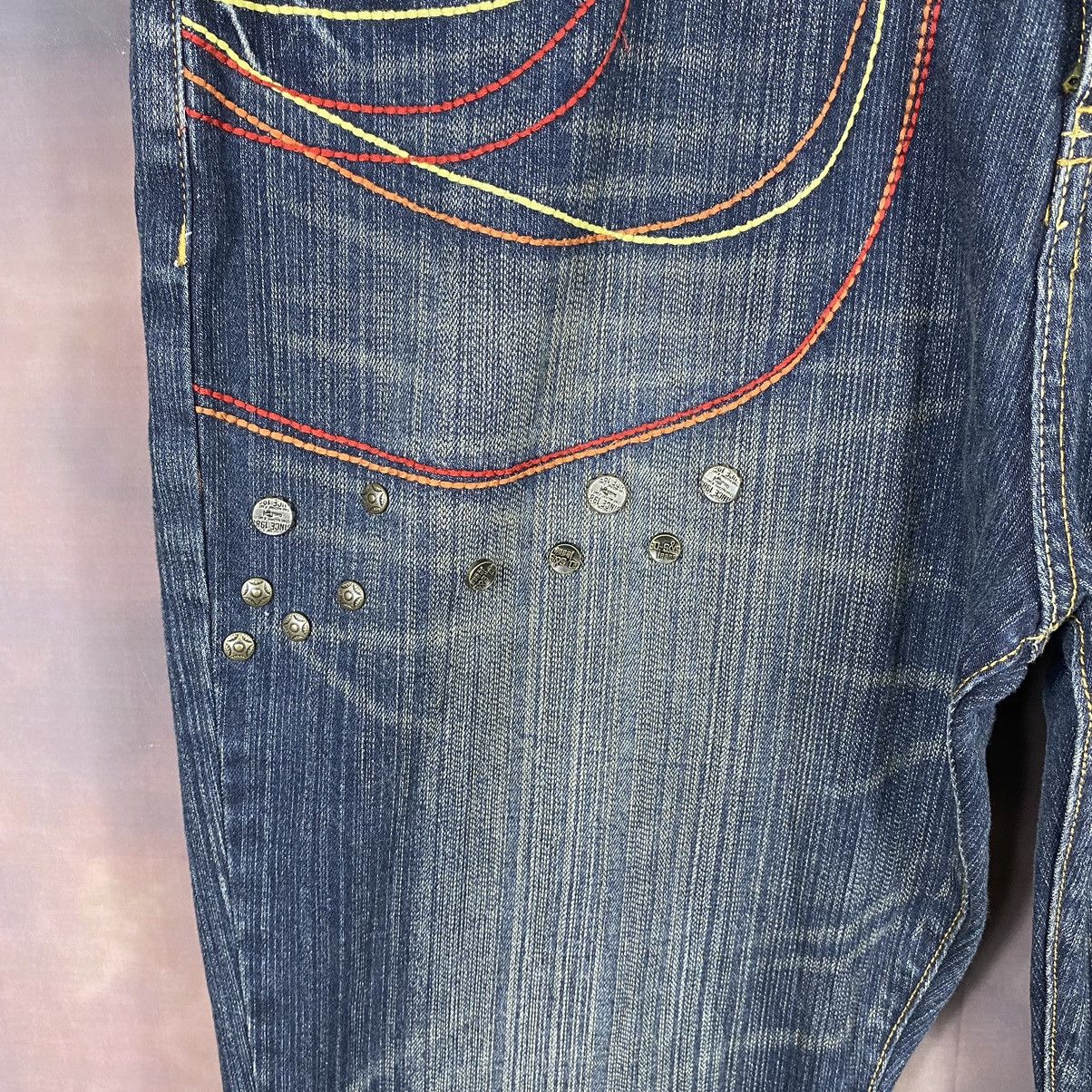 Beauty Beast × Japanese Brand × Jean Steals🔥38x31.5Vintage Bullet Button Flare Jeans Size US 38 / EU 54 - 6 Thumbnail