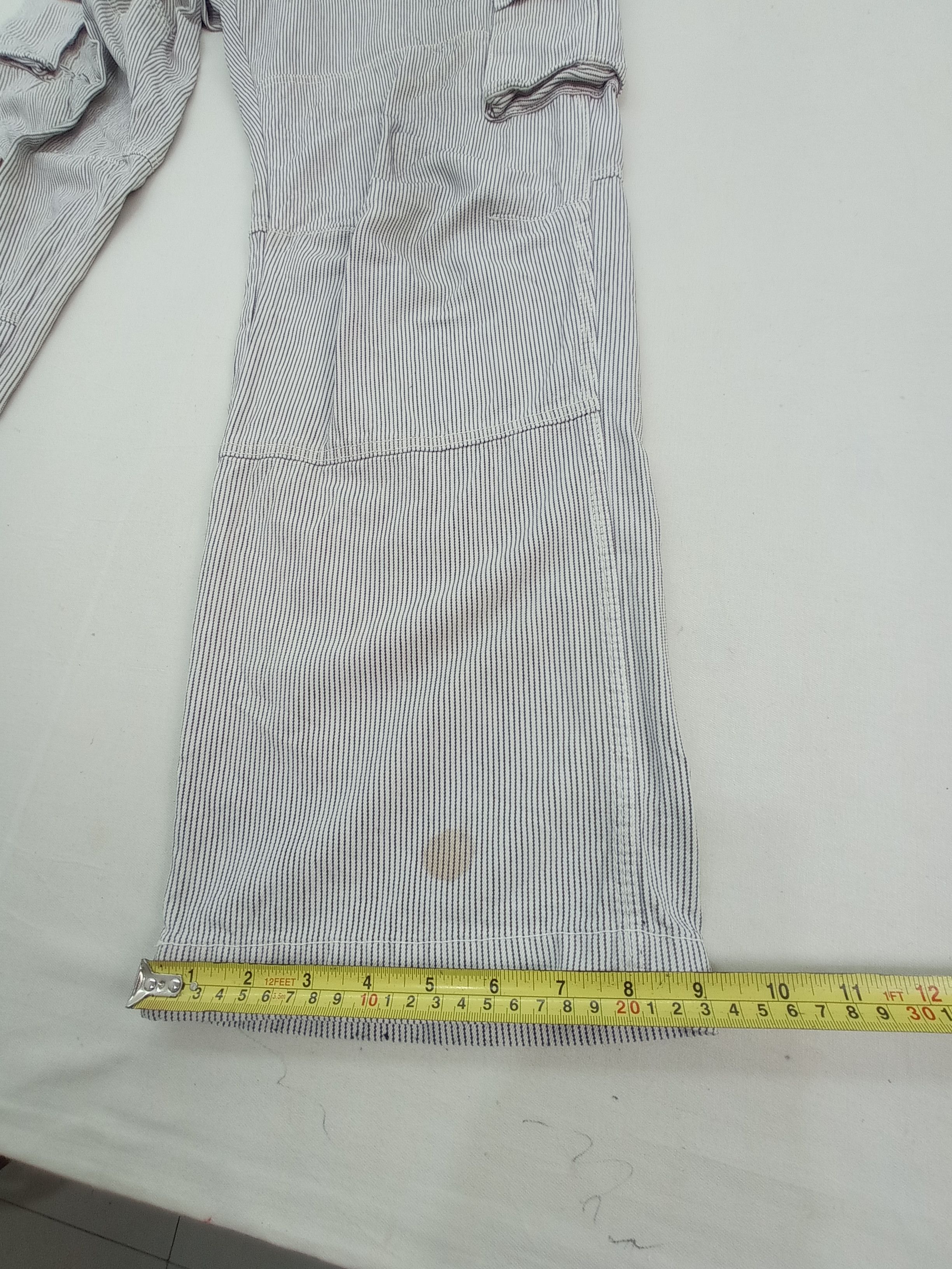 Japanese Brand Dogman Hickory Stripe Disstrested Cargo Pants Size US 30 / EU 46 - 18 Thumbnail