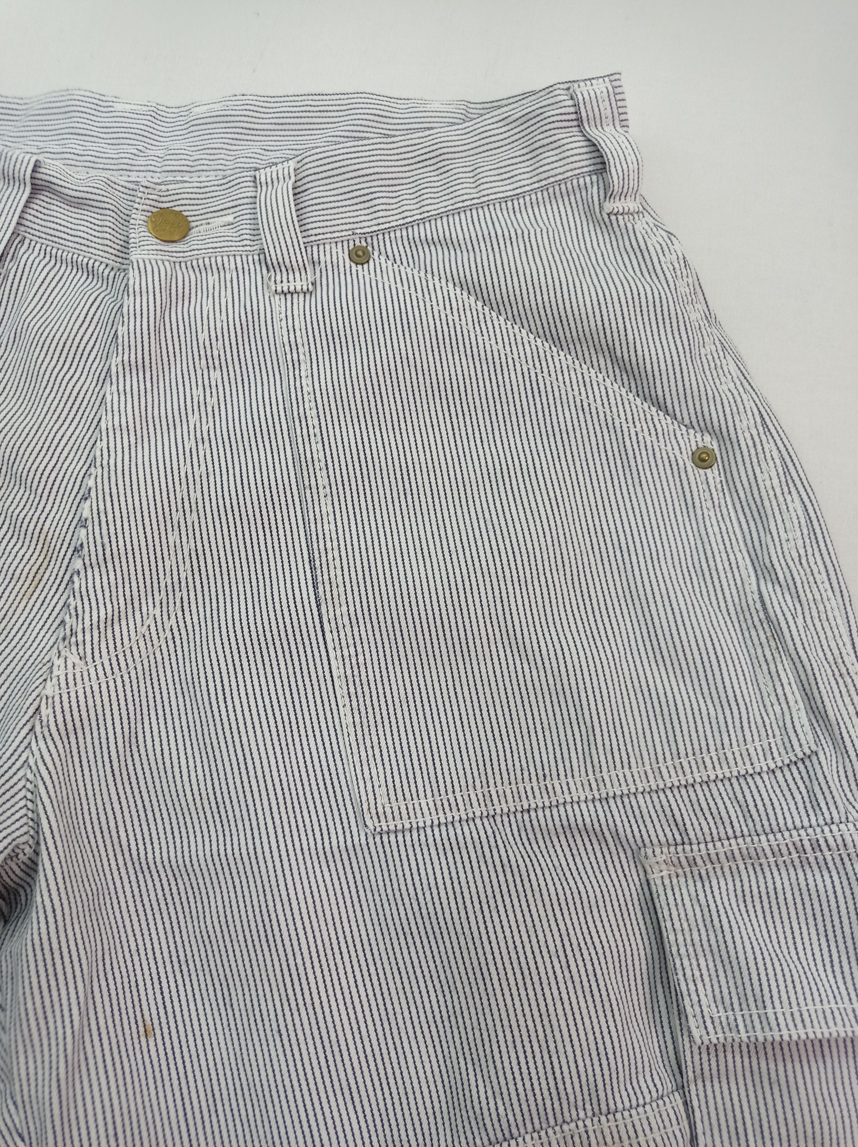Japanese Brand Dogman Hickory Stripe Disstrested Cargo Pants Size US 30 / EU 46 - 10 Thumbnail