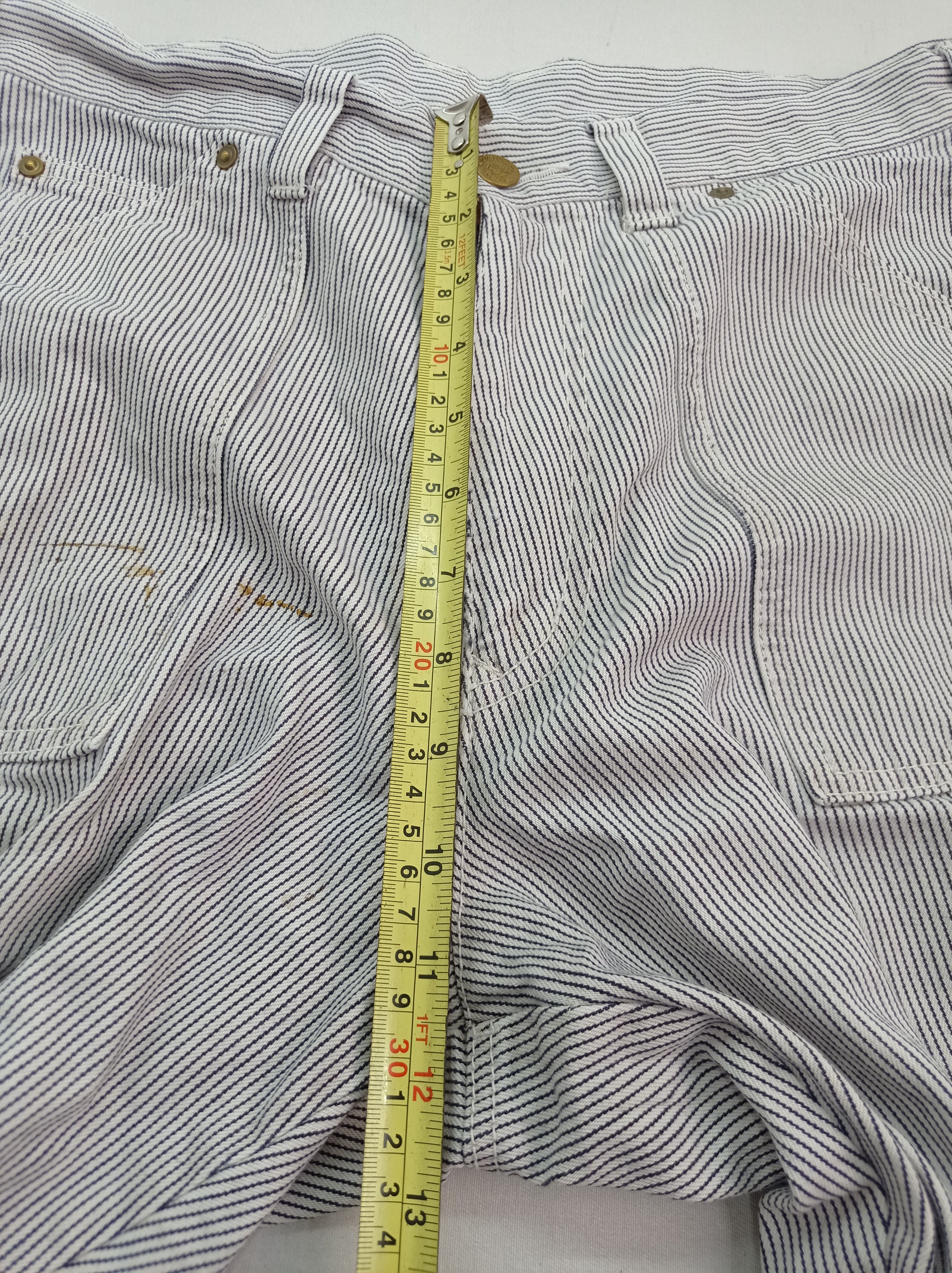 Japanese Brand Dogman Hickory Stripe Disstrested Cargo Pants Size US 30 / EU 46 - 21 Thumbnail