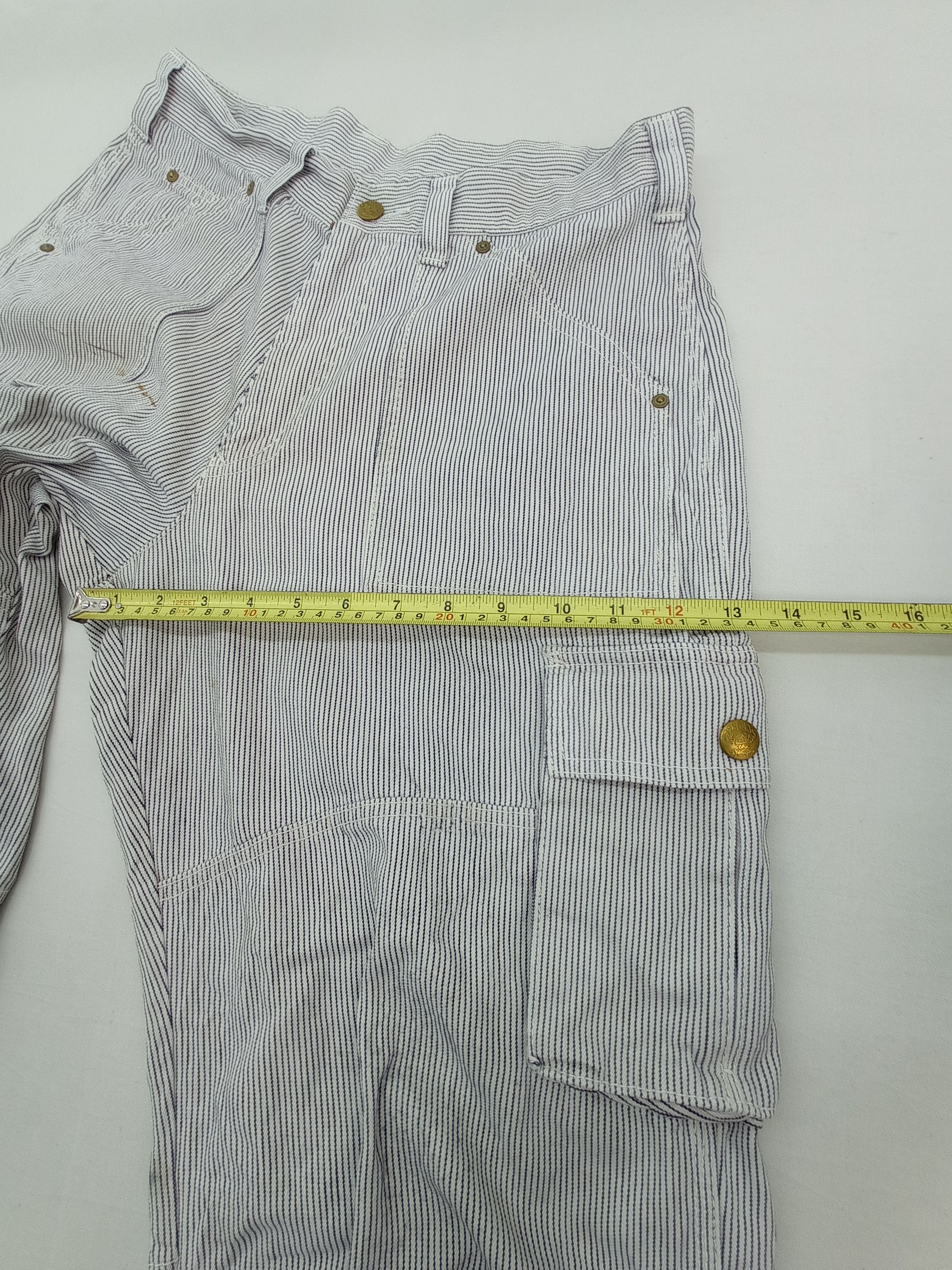 Japanese Brand Dogman Hickory Stripe Disstrested Cargo Pants Size US 30 / EU 46 - 20 Thumbnail