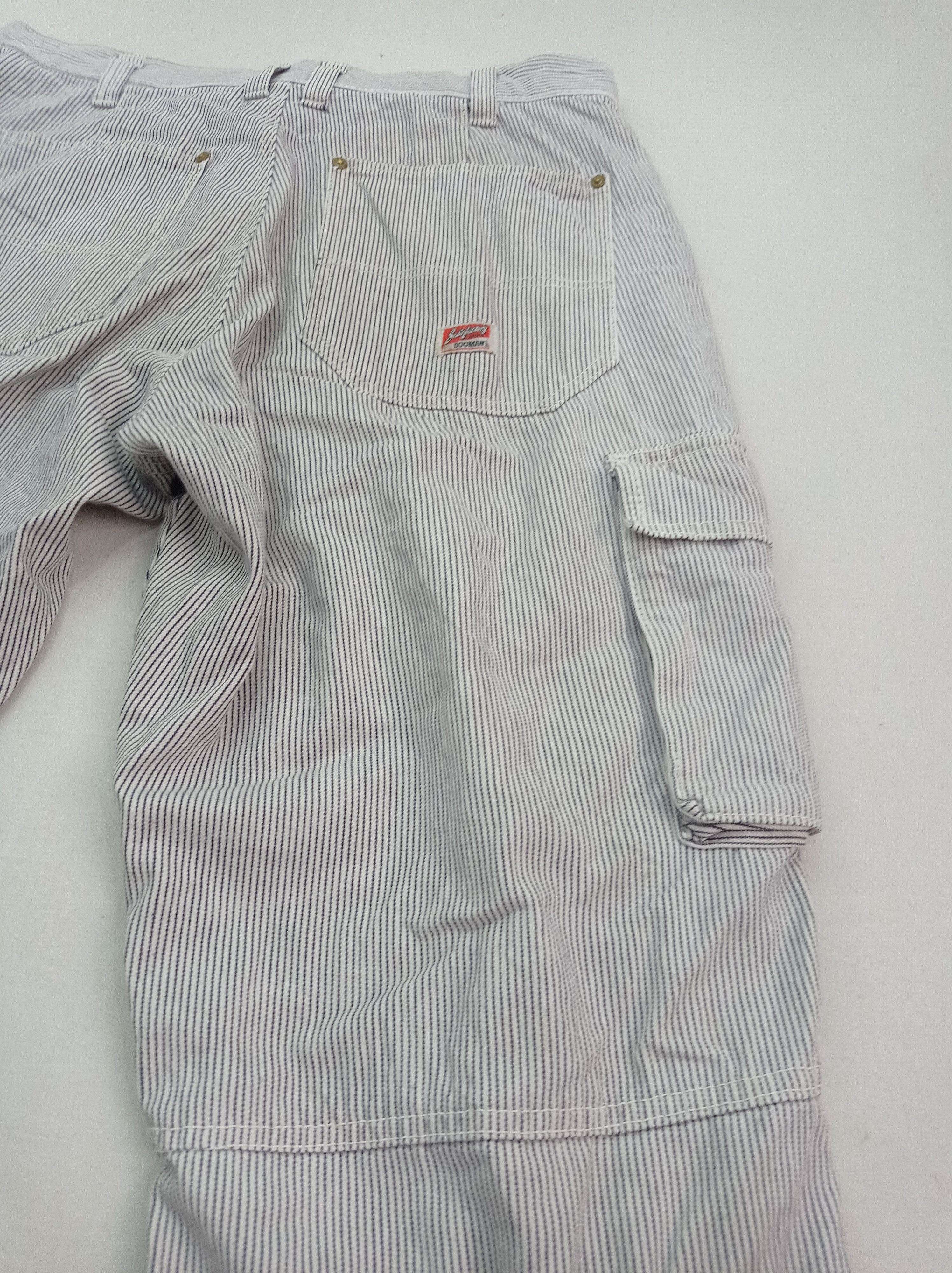 Japanese Brand Dogman Hickory Stripe Disstrested Cargo Pants Size US 30 / EU 46 - 8 Thumbnail