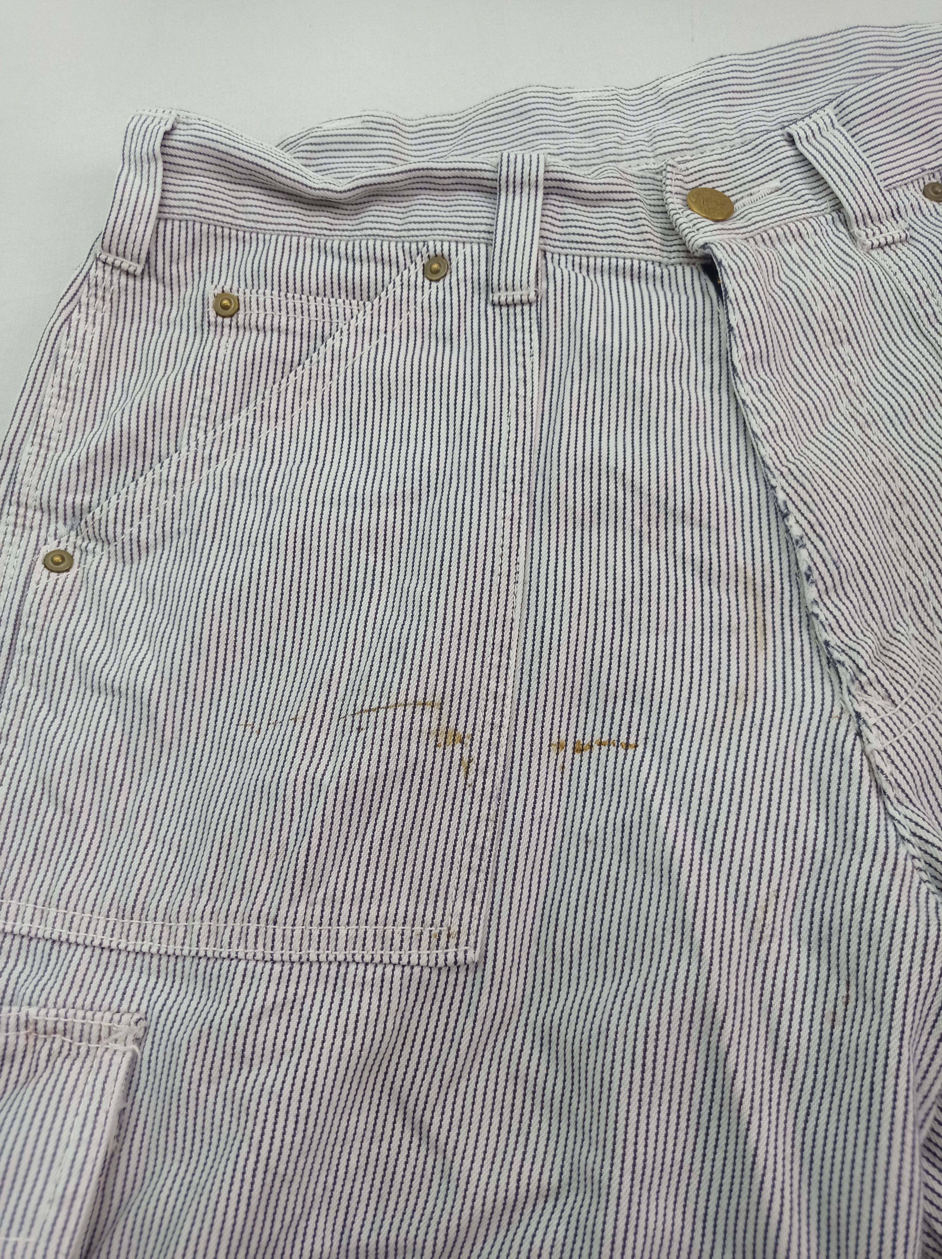 Japanese Brand Dogman Hickory Stripe Disstrested Cargo Pants Size US 30 / EU 46 - 9 Thumbnail
