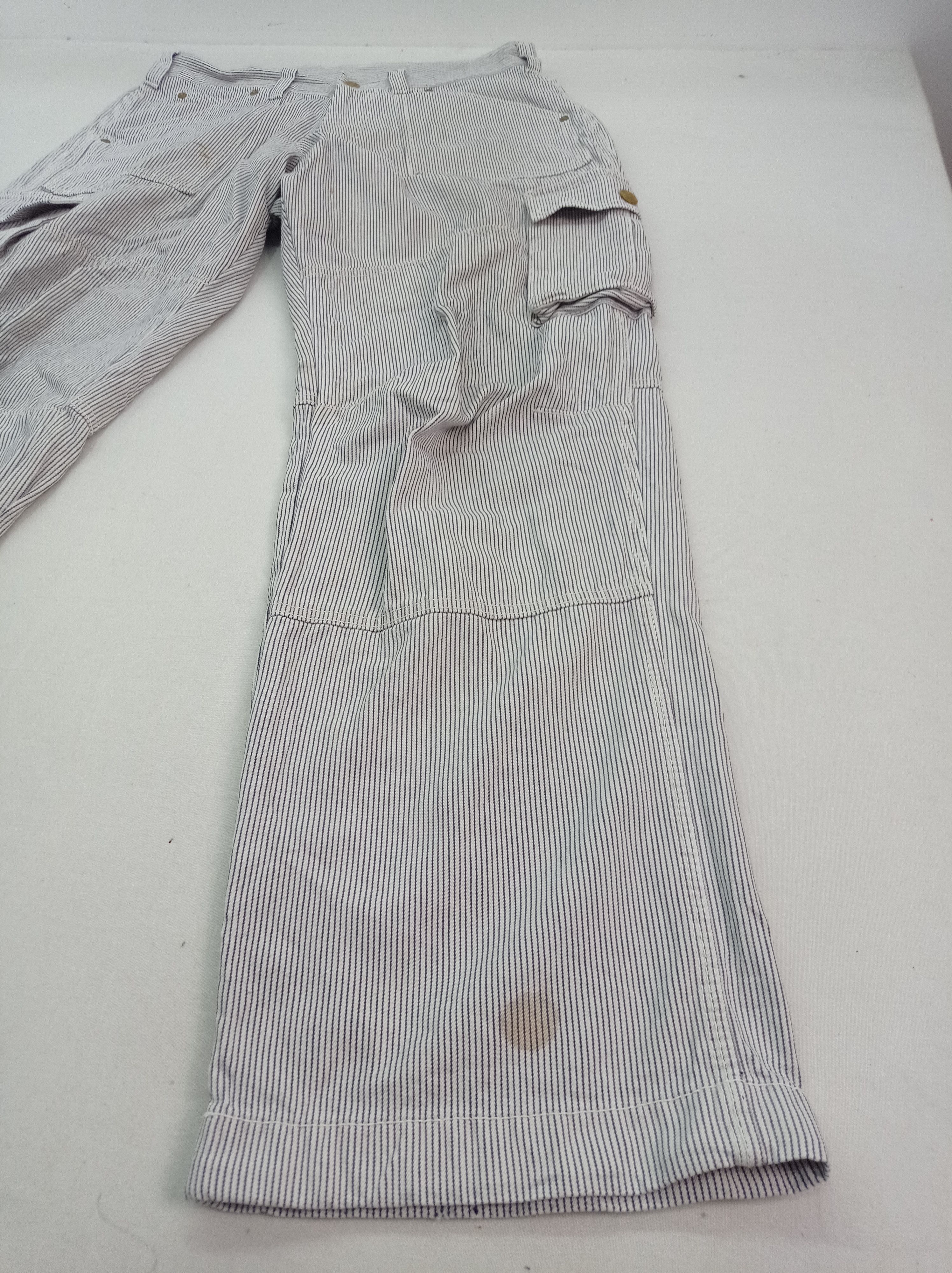 Japanese Brand Dogman Hickory Stripe Disstrested Cargo Pants Size US 30 / EU 46 - 13 Thumbnail