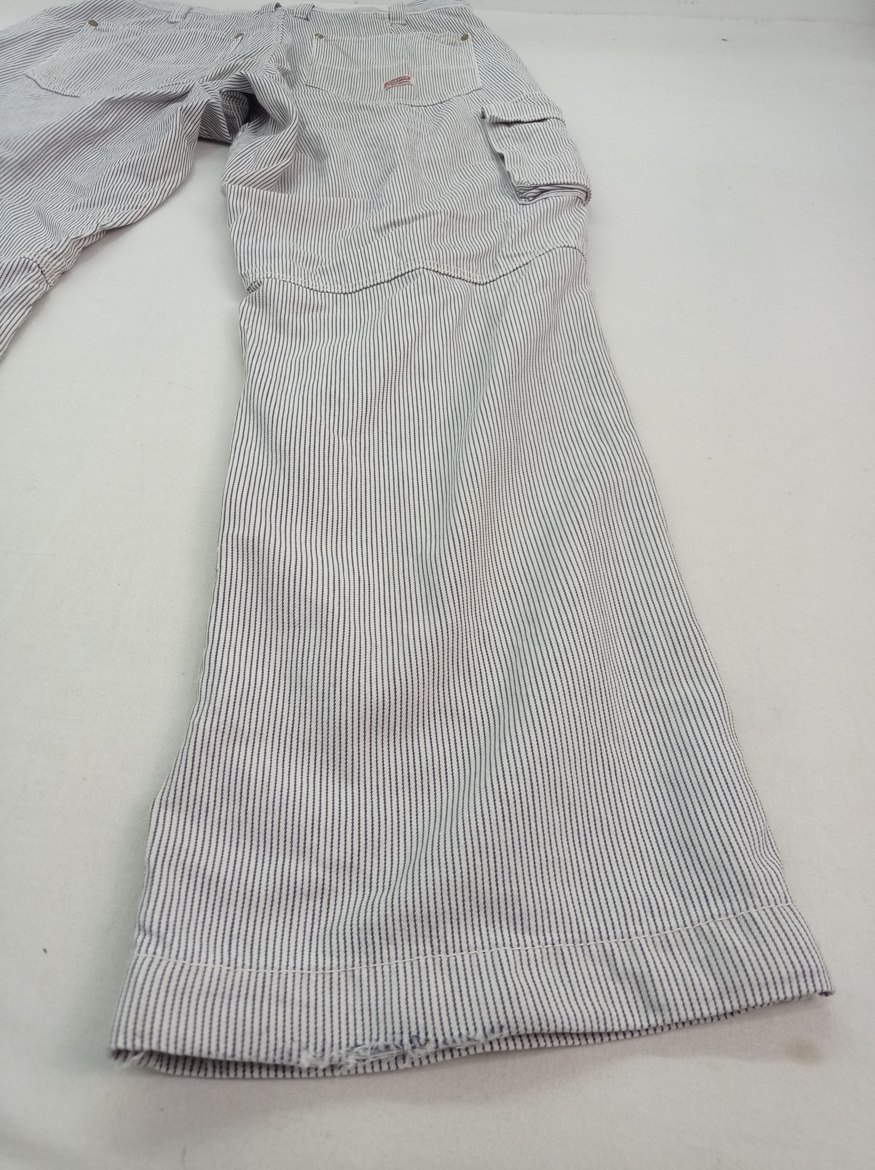 Japanese Brand Dogman Hickory Stripe Disstrested Cargo Pants Size US 30 / EU 46 - 15 Thumbnail