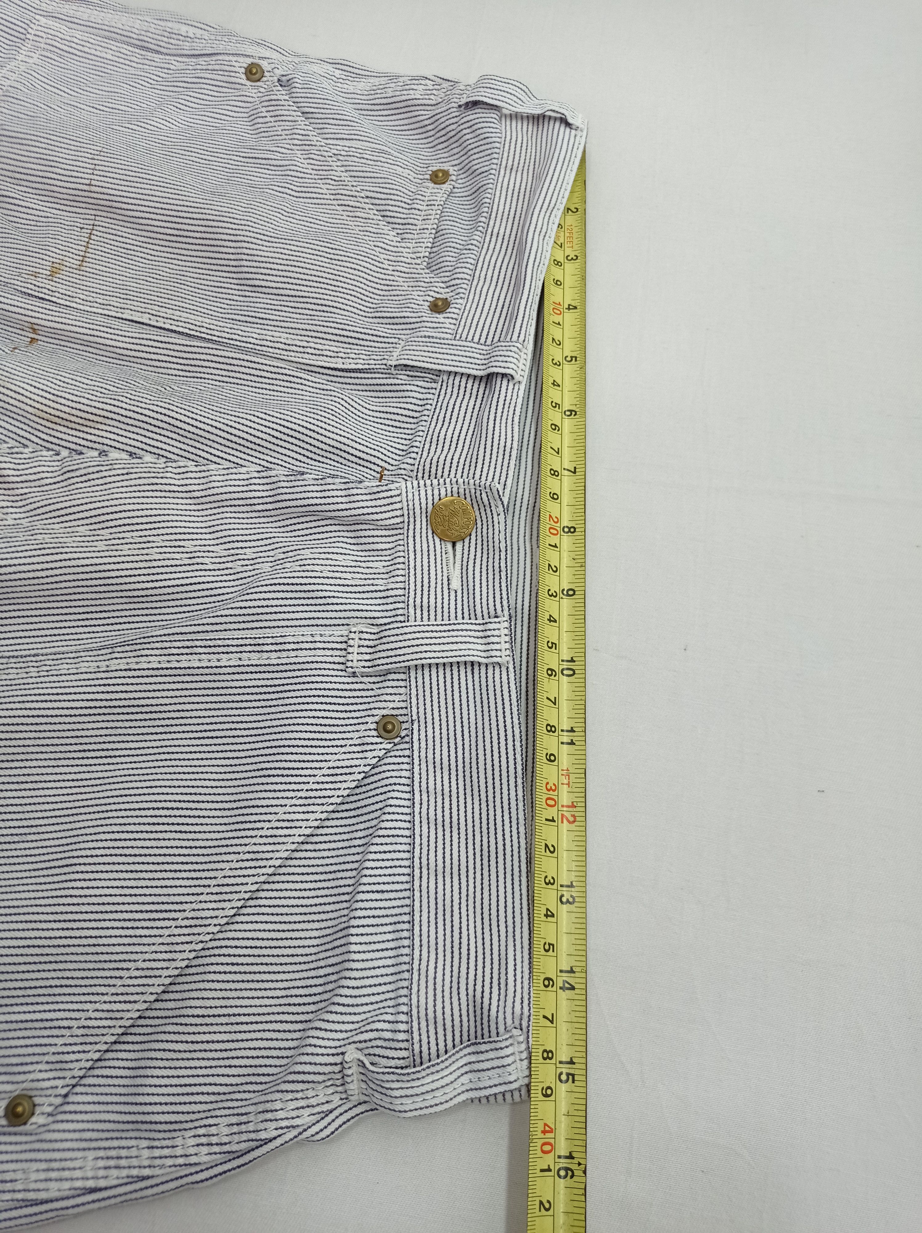 Japanese Brand Dogman Hickory Stripe Disstrested Cargo Pants Size US 30 / EU 46 - 22 Thumbnail