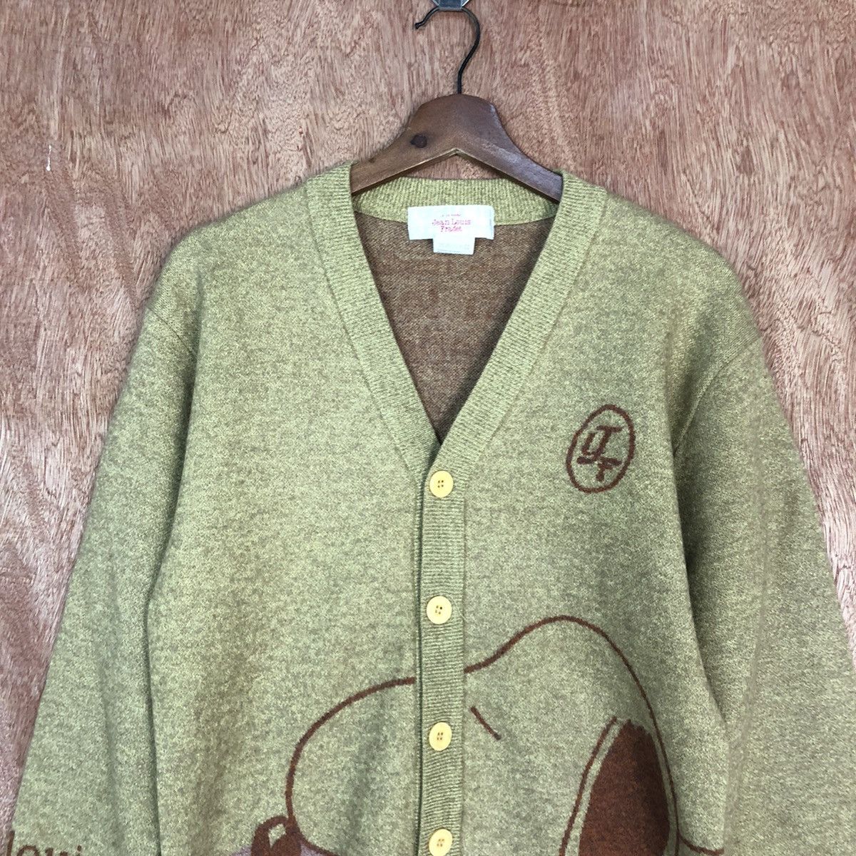 Vintage Jean Louis Fradet Brown rayon Cardigan knitwear #c745DL Size US M / EU 48-50 / 2 - 2 Thumbnail