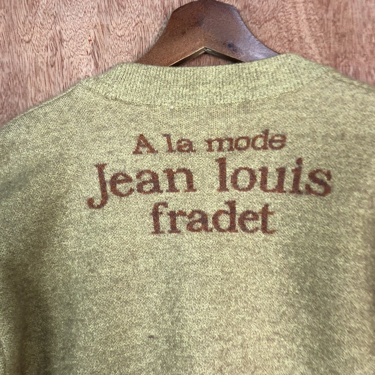 Vintage Jean Louis Fradet Brown rayon Cardigan knitwear #c745DL Size US M / EU 48-50 / 2 - 17 Thumbnail