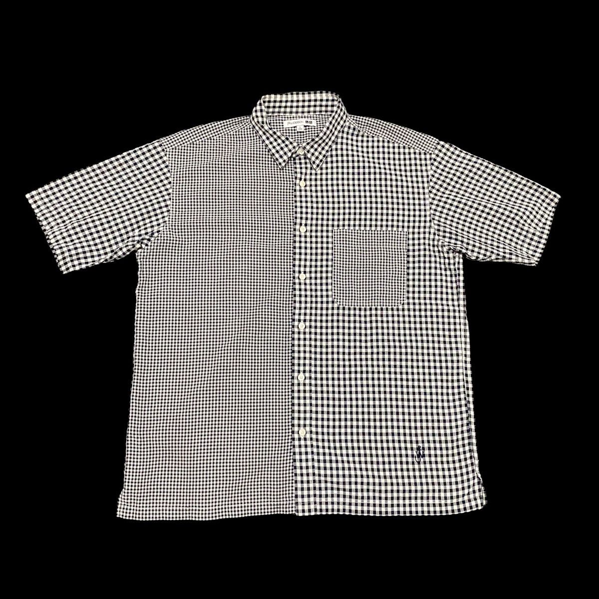 JW Anderson × Japanese Brand × Uniqlo Vintage JW Anderson Uniqlo Checkered Plaid Button Up Size US L / EU 52-54 / 3 - 2 Thumbnail