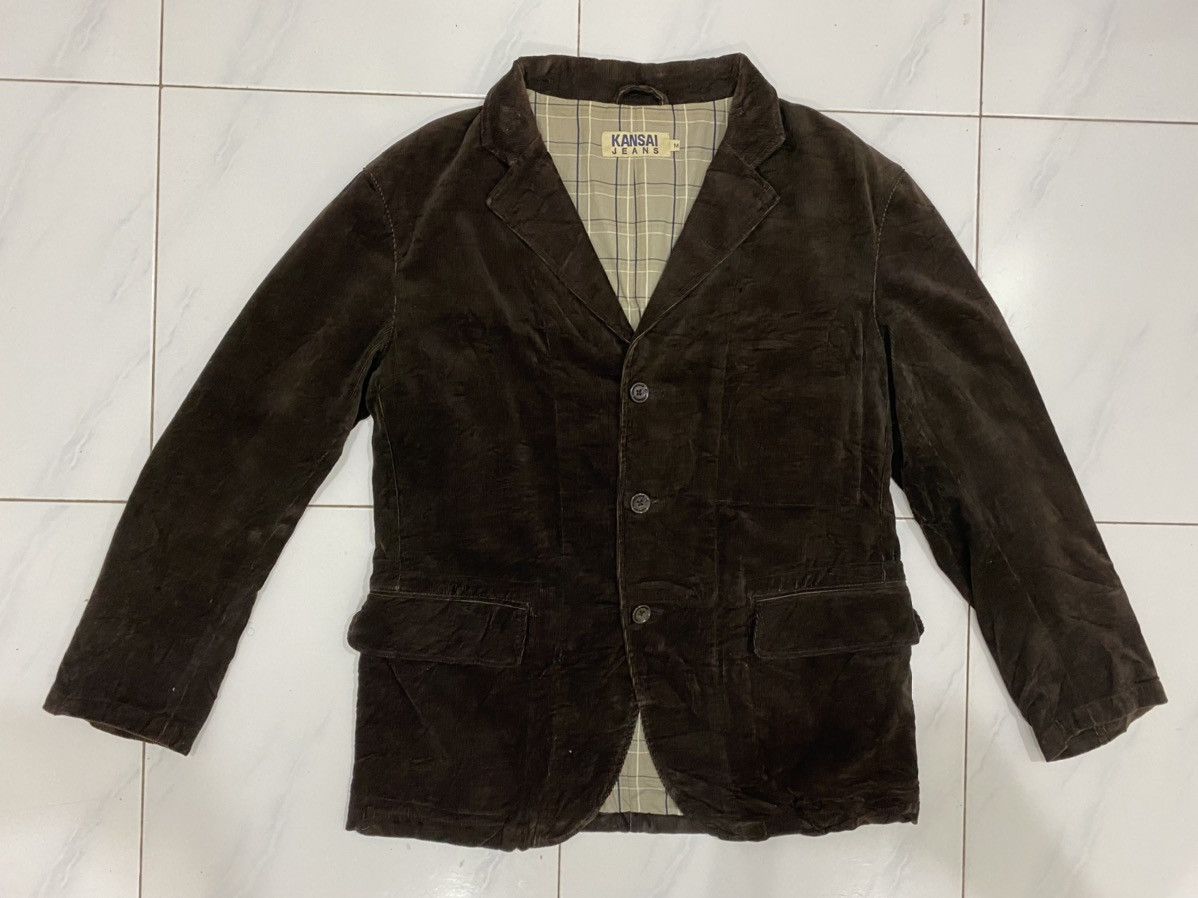 Kansai Yamamoto 🔥Vintage🔥 Kansai Jeans Corduroy Jacket Size US M / EU 48-50 / 2 - 2 Thumbnail