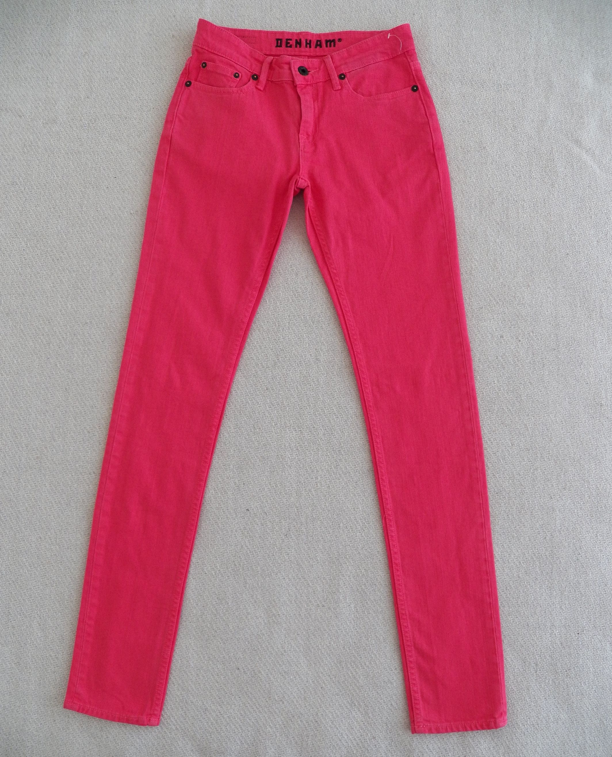 DENHAM Denham Cleaner Regular Fit Tight Jeans W25 L32 Hot Pink Size 25" / US 0 / IT 36 - 1 Thumbnail