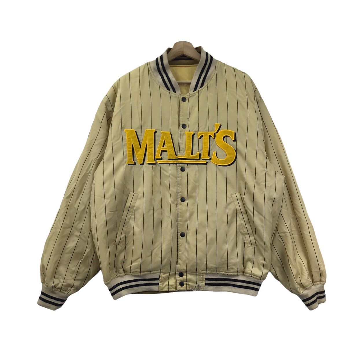 MALT'S Baseball Stripes Reversible Bomber Jacket
