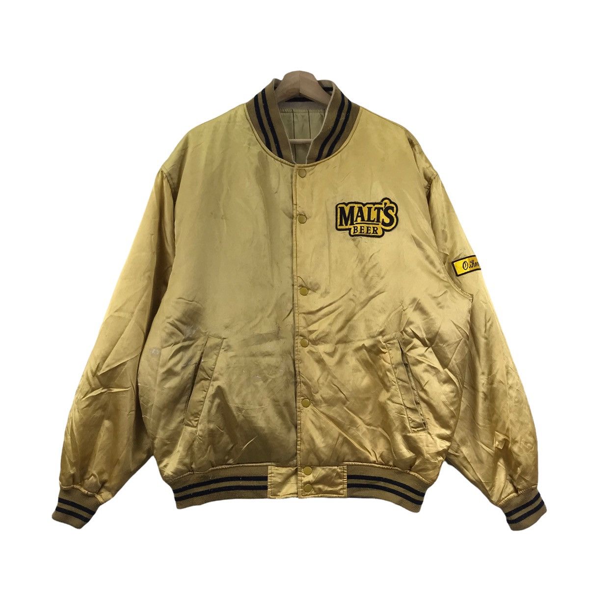 Vintage MALT'S Baseball Stripes Reversible Bomber Jacket Size US XXL / EU 58 / 5 - 5 Thumbnail