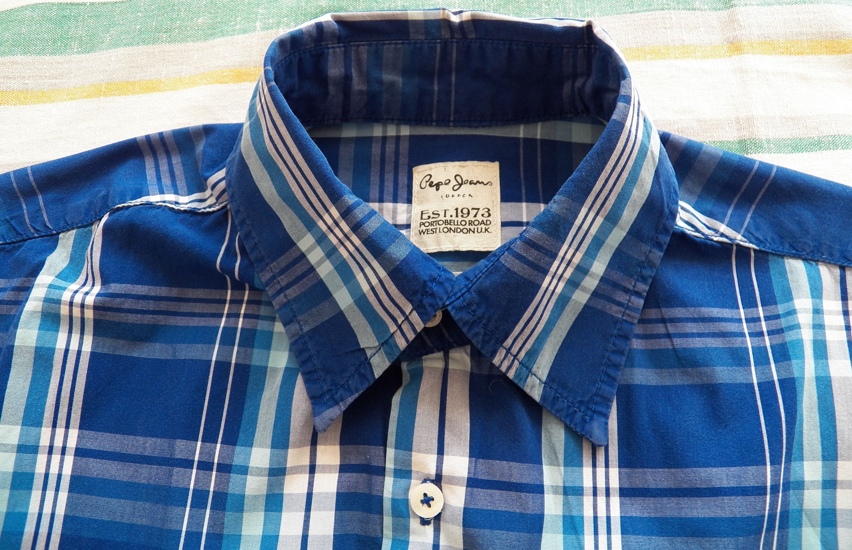 Pepe Jeans Pepe Jeans MENS Size M Slim SHIRT check cotton short sleeve Size US M / EU 48-50 / 2 - 2 Thumbnail