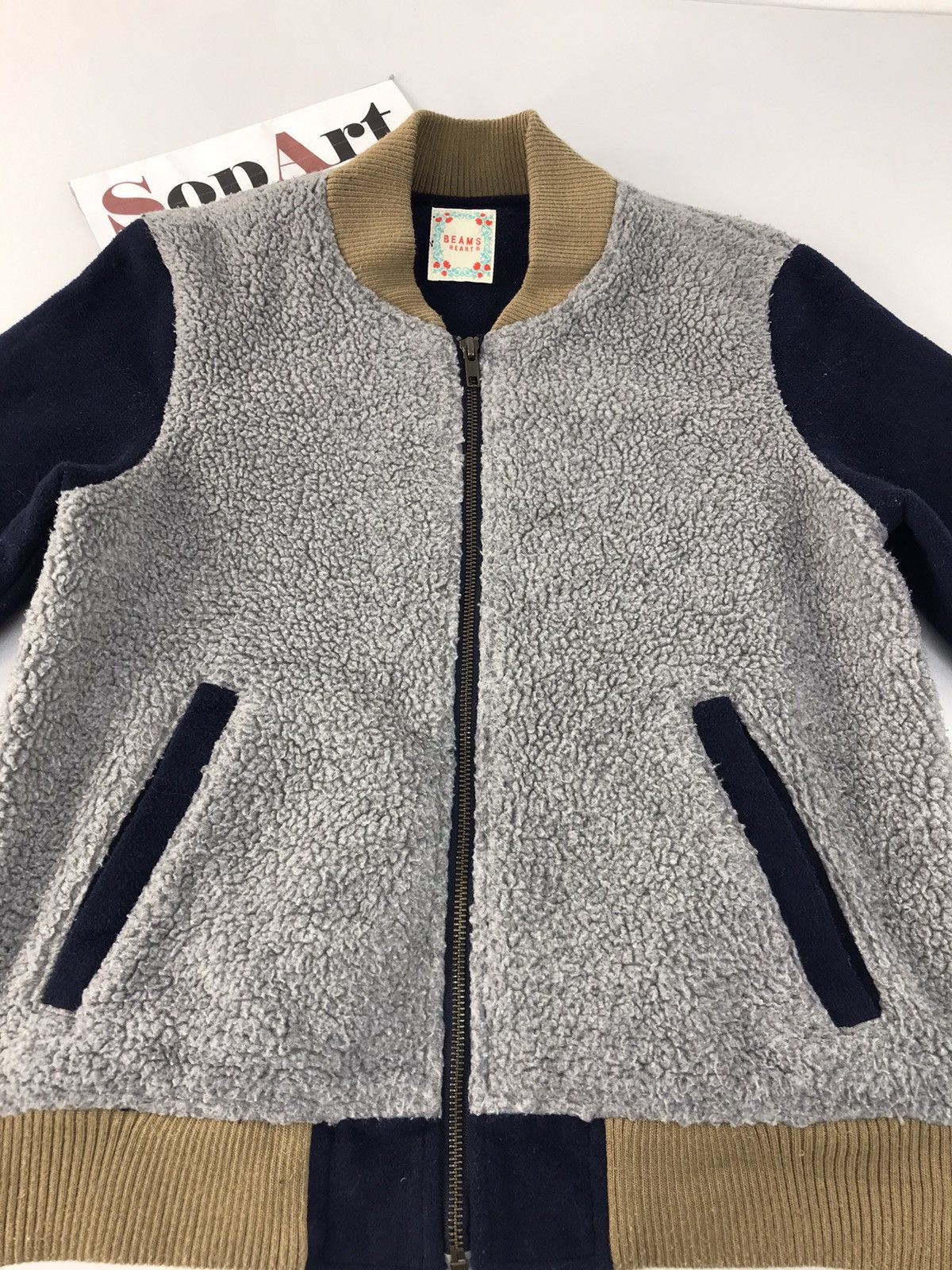 Japanese Brand Varsity jacket Beams Heart Fleece Design Size US S / EU 44-46 / 1 - 3 Thumbnail