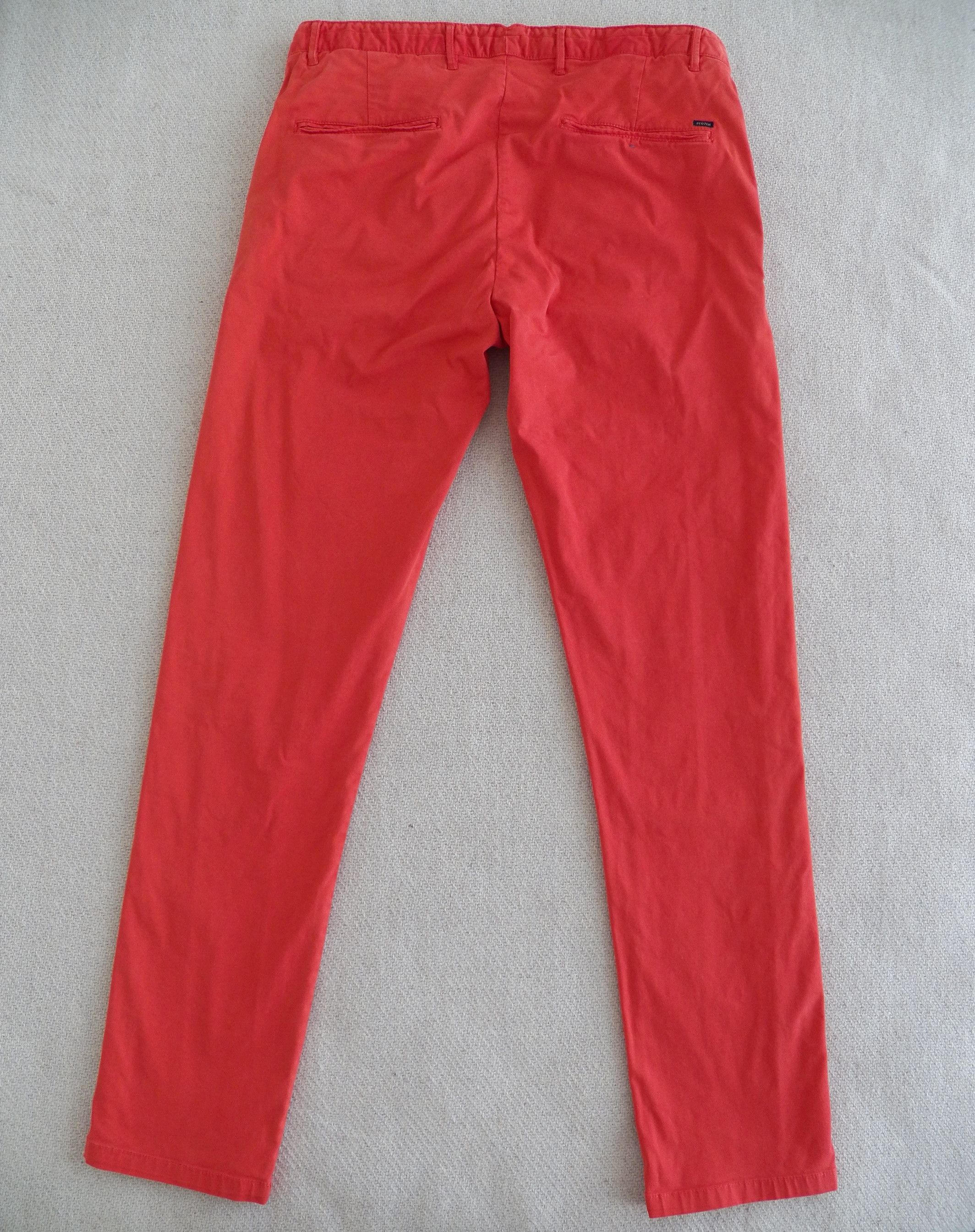 Scotch & Soda Vacanza Stuart Chinos W33 L32 Coral Dyed Stretch Cotton Size US 33 - 6 Thumbnail