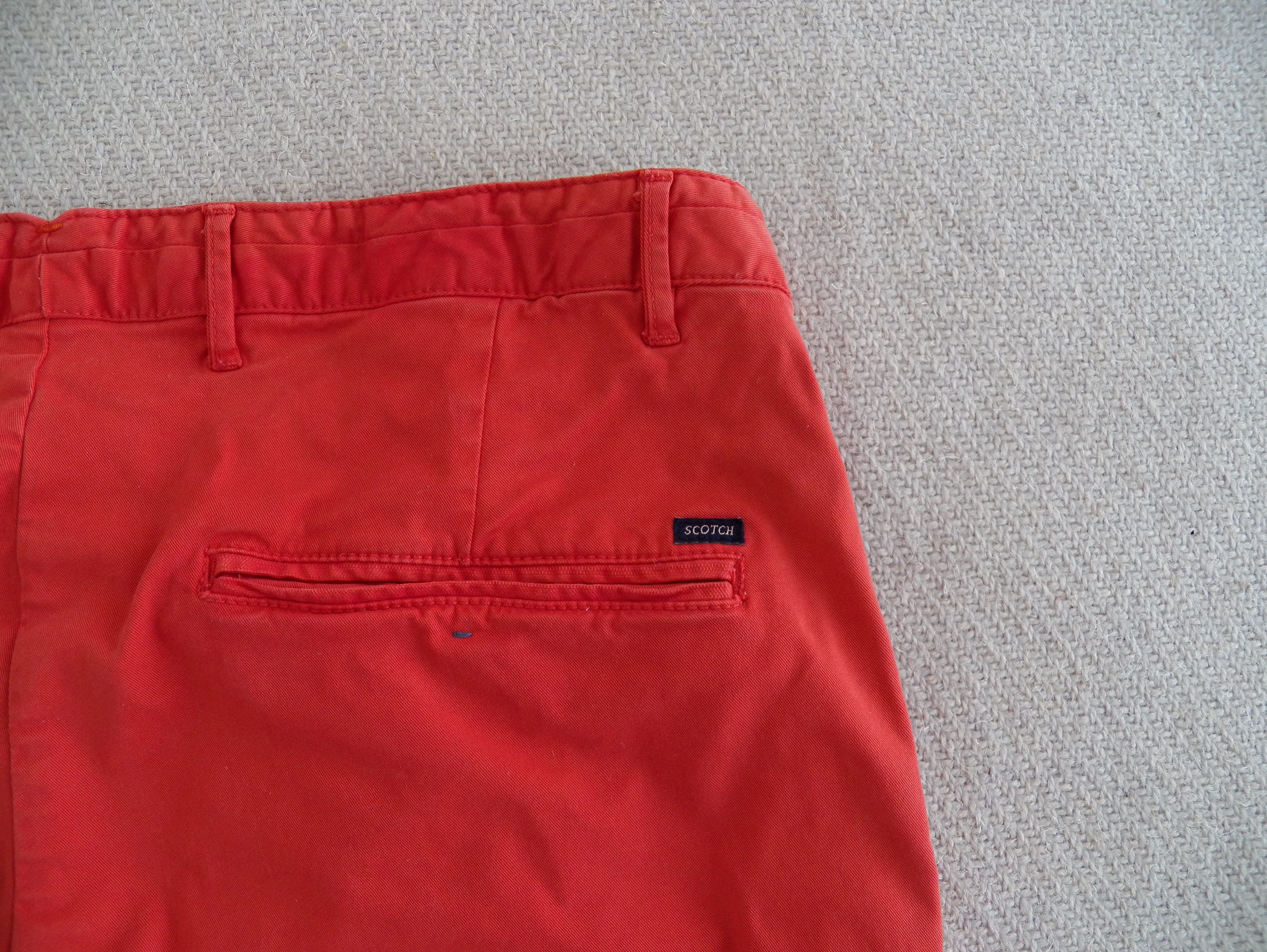 Scotch & Soda Vacanza Stuart Chinos W33 L32 Coral Dyed Stretch Cotton Size US 33 - 8 Thumbnail