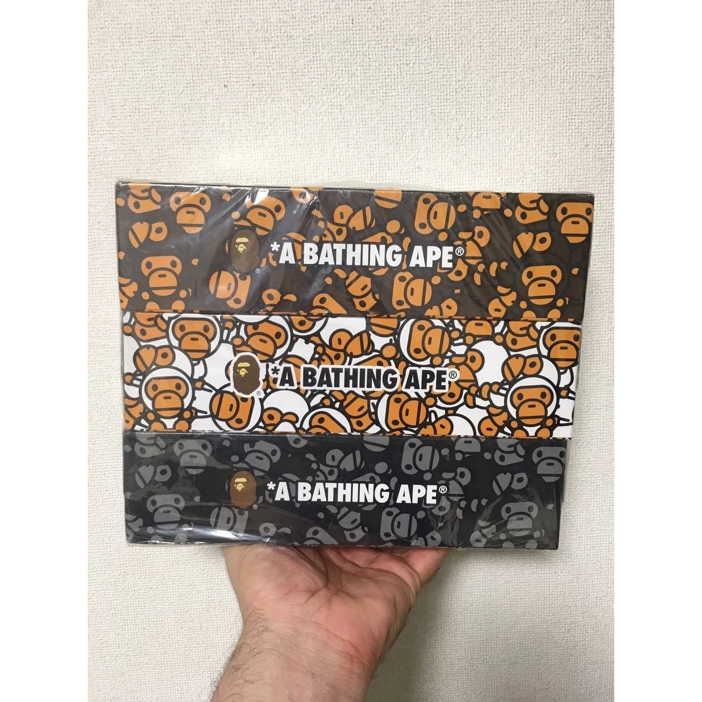 🔥 OG BAPE Baby Milo Tissue 3 Box Set Pack Sealed