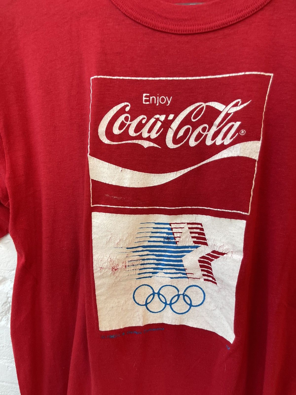 Coca Cola × USA Olympics × Vintage Vintage 1980 ORIGINAL Olympic Coca Cola Shirt COLLECTOR ITEM Size US L / EU 52-54 / 3 - 2 Thumbnail
