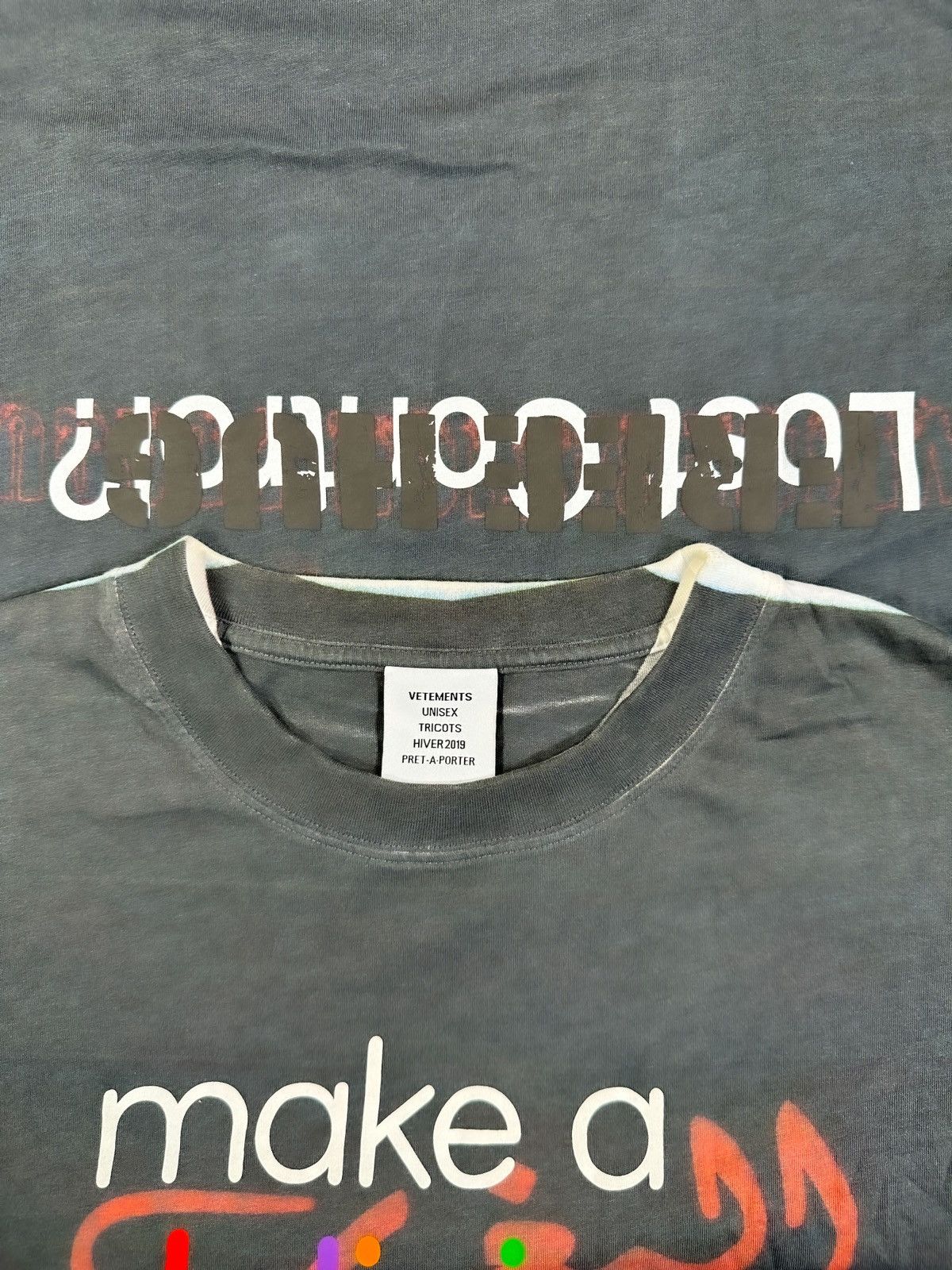 Vetements Vetements Trompe L’oeil “Make A Delicious Difference” Tee Size US XL / EU 56 / 4 - 3 Thumbnail