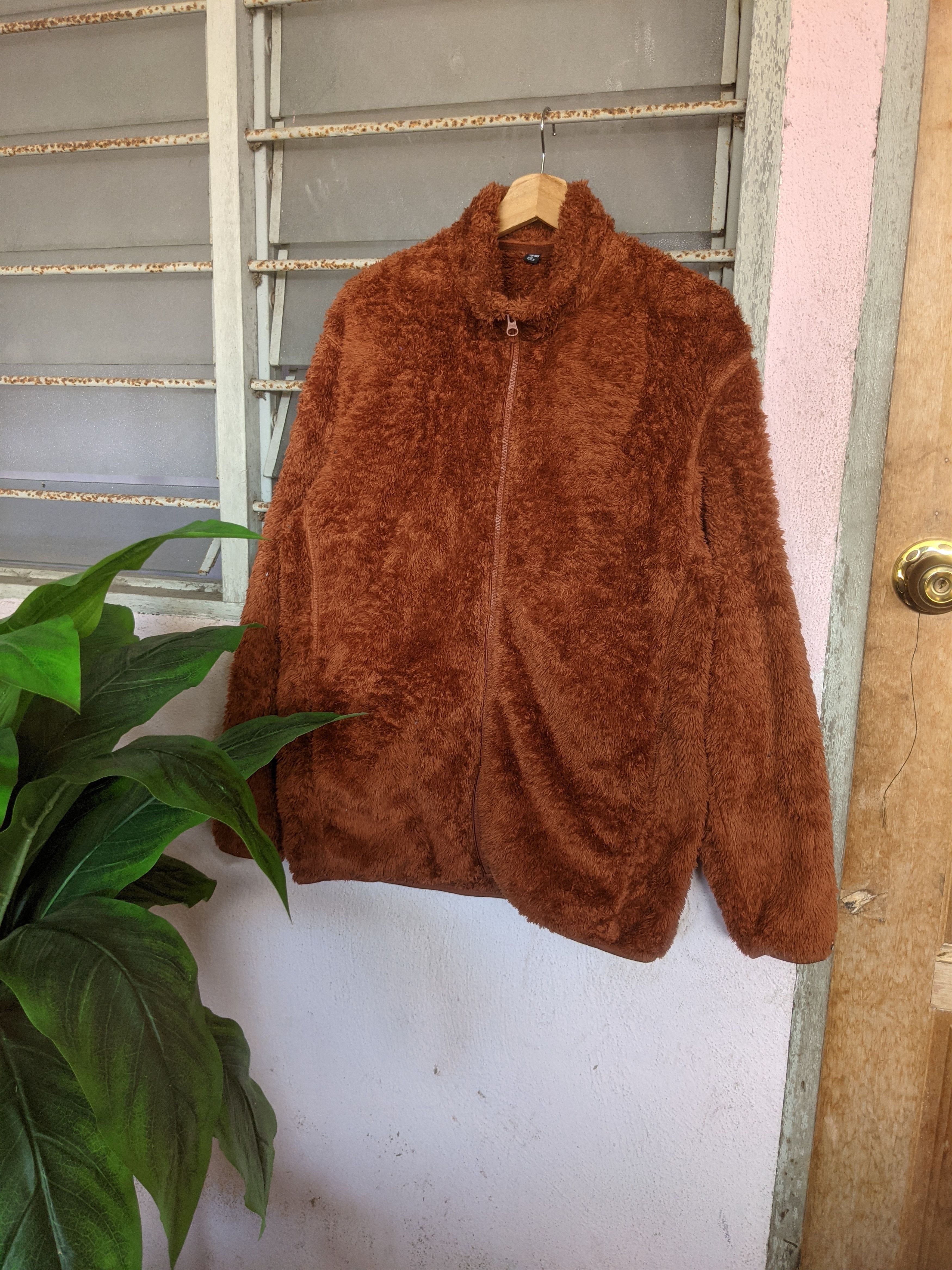 image of Uniqlo Fleece Jacket in Brown, Men's (Size XL)