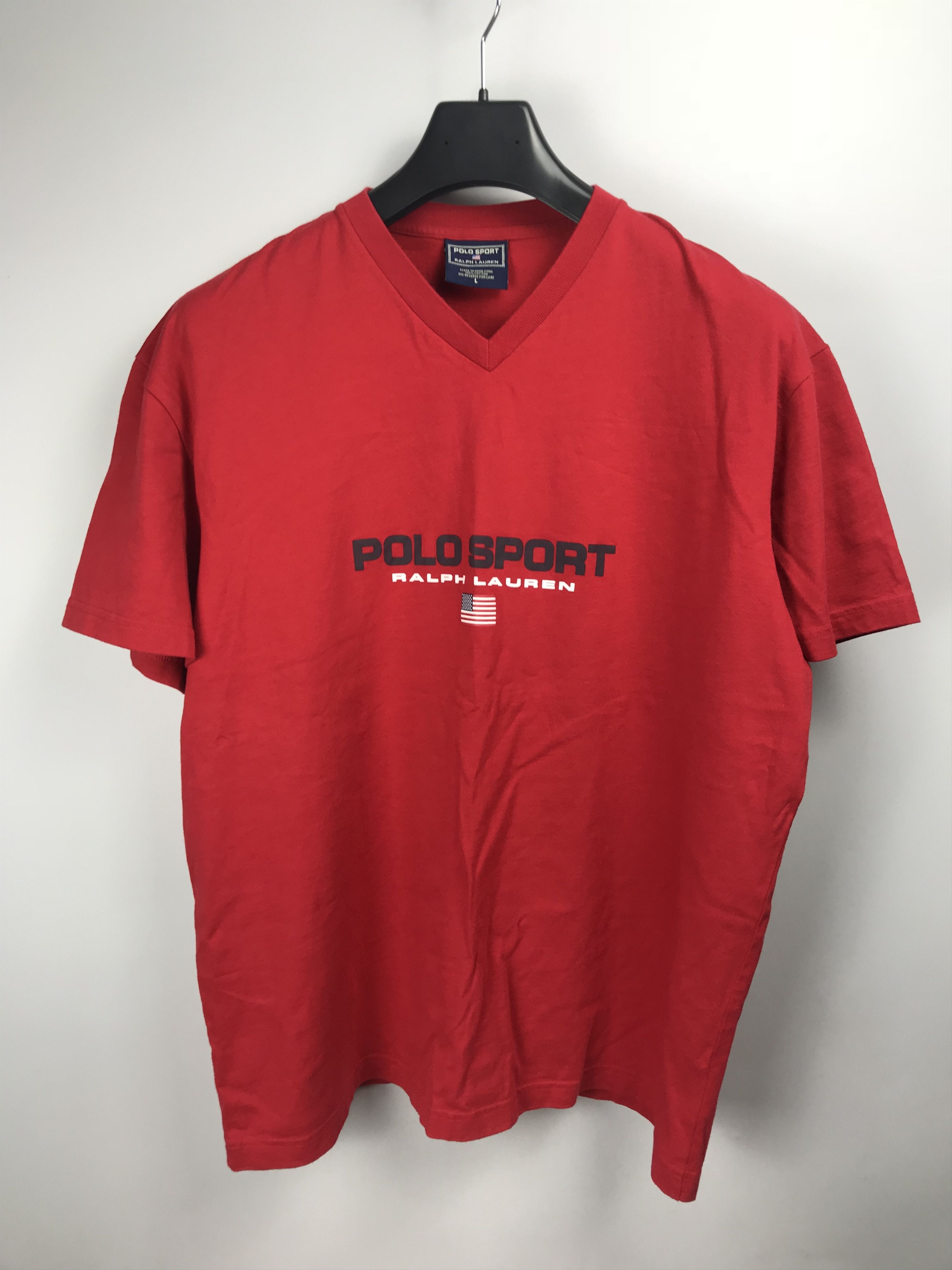 Polo Ralph Lauren × Ralph Lauren Sport × Vintage Polo Sport Ralph Lauren Vintage Red Logo Shirt L Large rare Size US L / EU 52-54 / 3 - 1 Thumbnail
