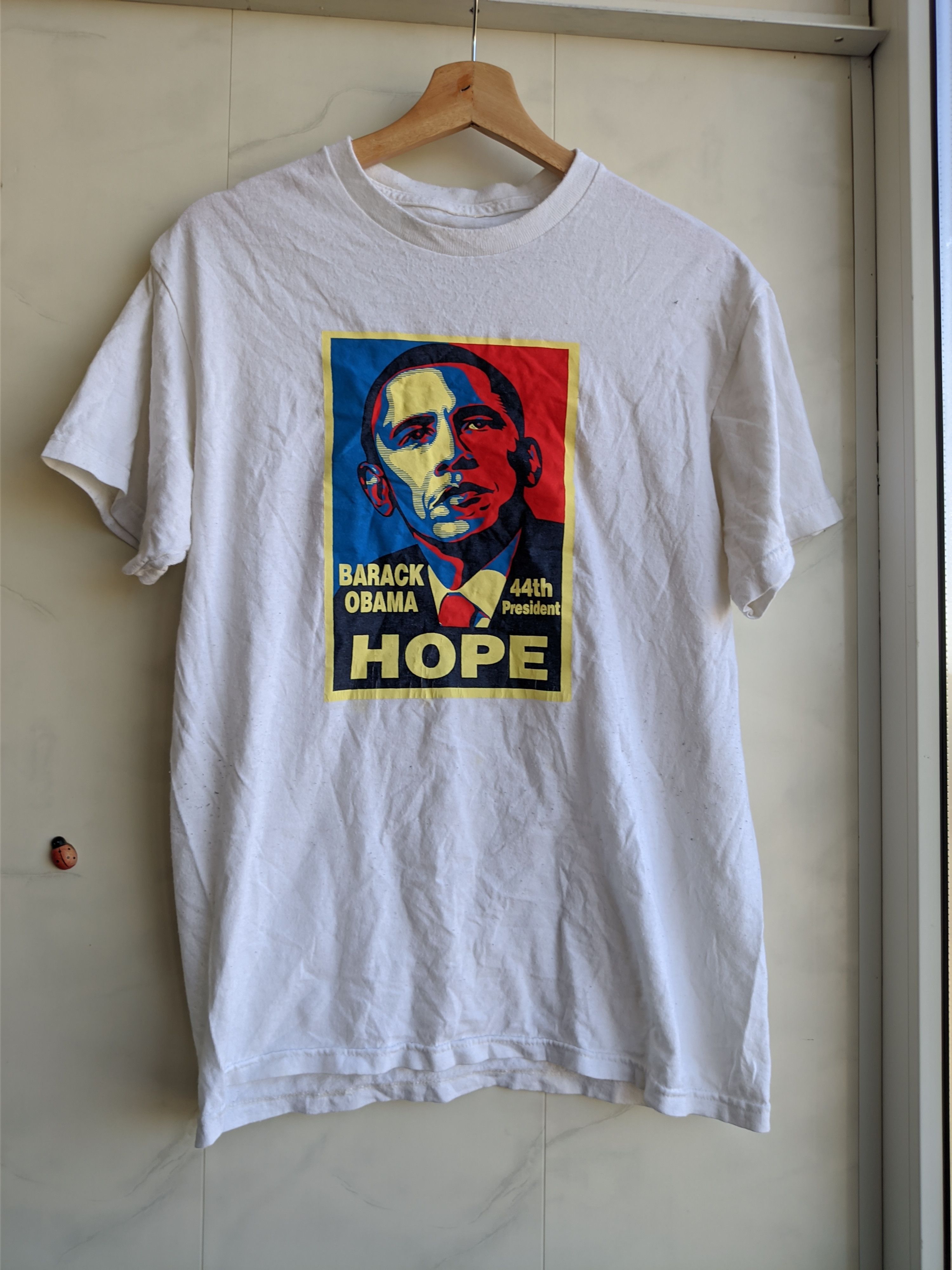 Vintage Barack Obama "Hope" 44th President Tee Size US M / EU 48-50 / 2 - 2 Thumbnail