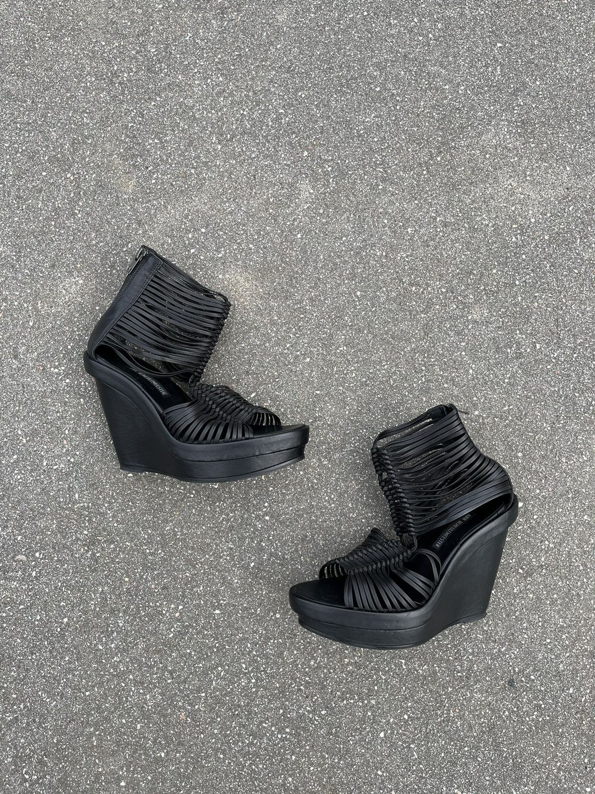 ANN DEMULEMESTER leather wedges 40