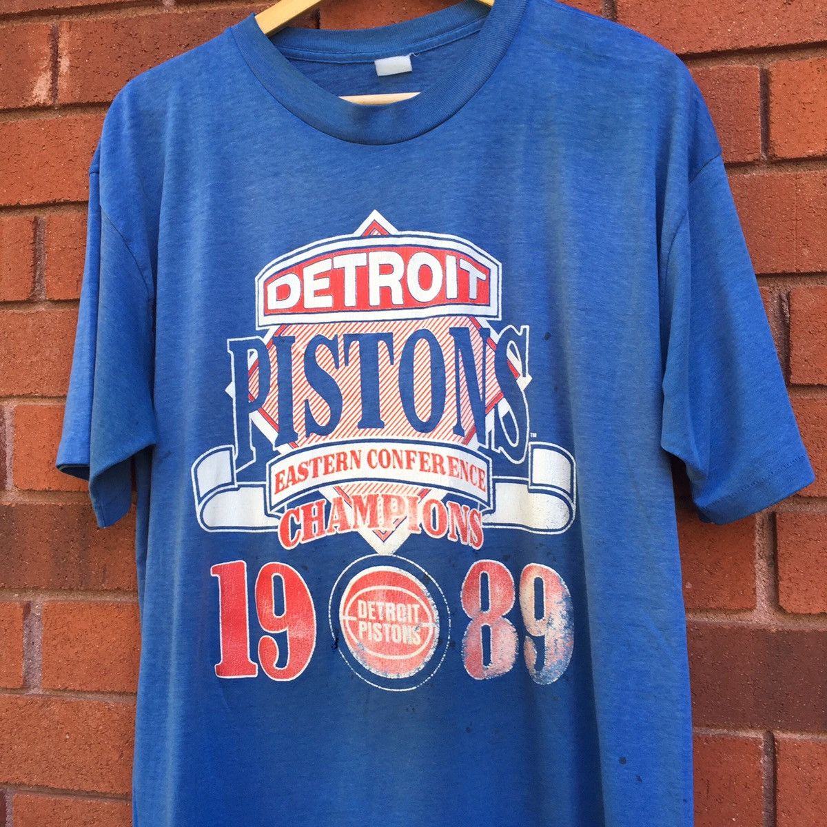 NBA × Vintage Vintage 1989 Detroit Pistons NBA Championship T Shirt Size US XL / EU 56 / 4 - 1 Thumbnail