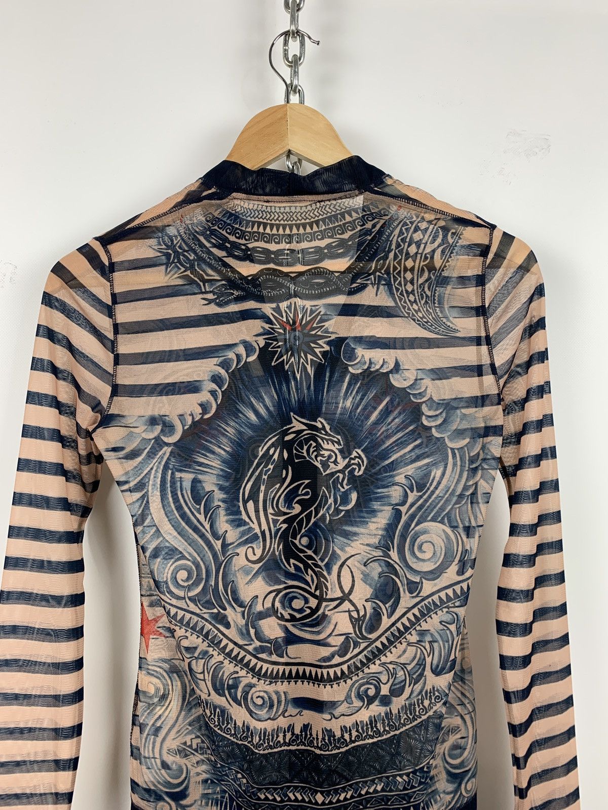 Jean Paul Gaultier Jean Paul Gaultier x Lindex Mesh Tattoo Long Sleeve Cardigan Size S / US 4 / IT 40 - 7 Thumbnail