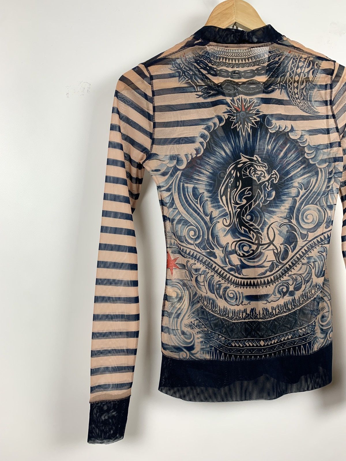 Jean Paul Gaultier Jean Paul Gaultier x Lindex Mesh Tattoo Long Sleeve Cardigan Size S / US 4 / IT 40 - 8 Thumbnail