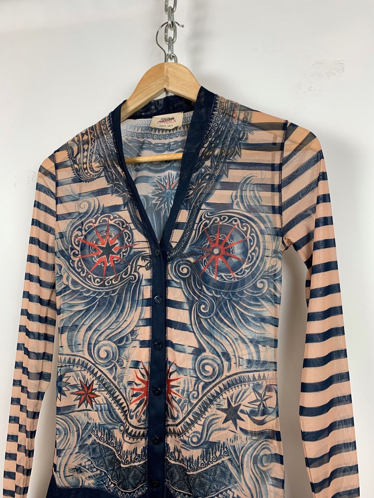 Jean Paul Gaultier Jean Paul Gaultier x Lindex Mesh Tattoo Long Sleeve Cardigan Size S / US 4 / IT 40 - 6 Thumbnail