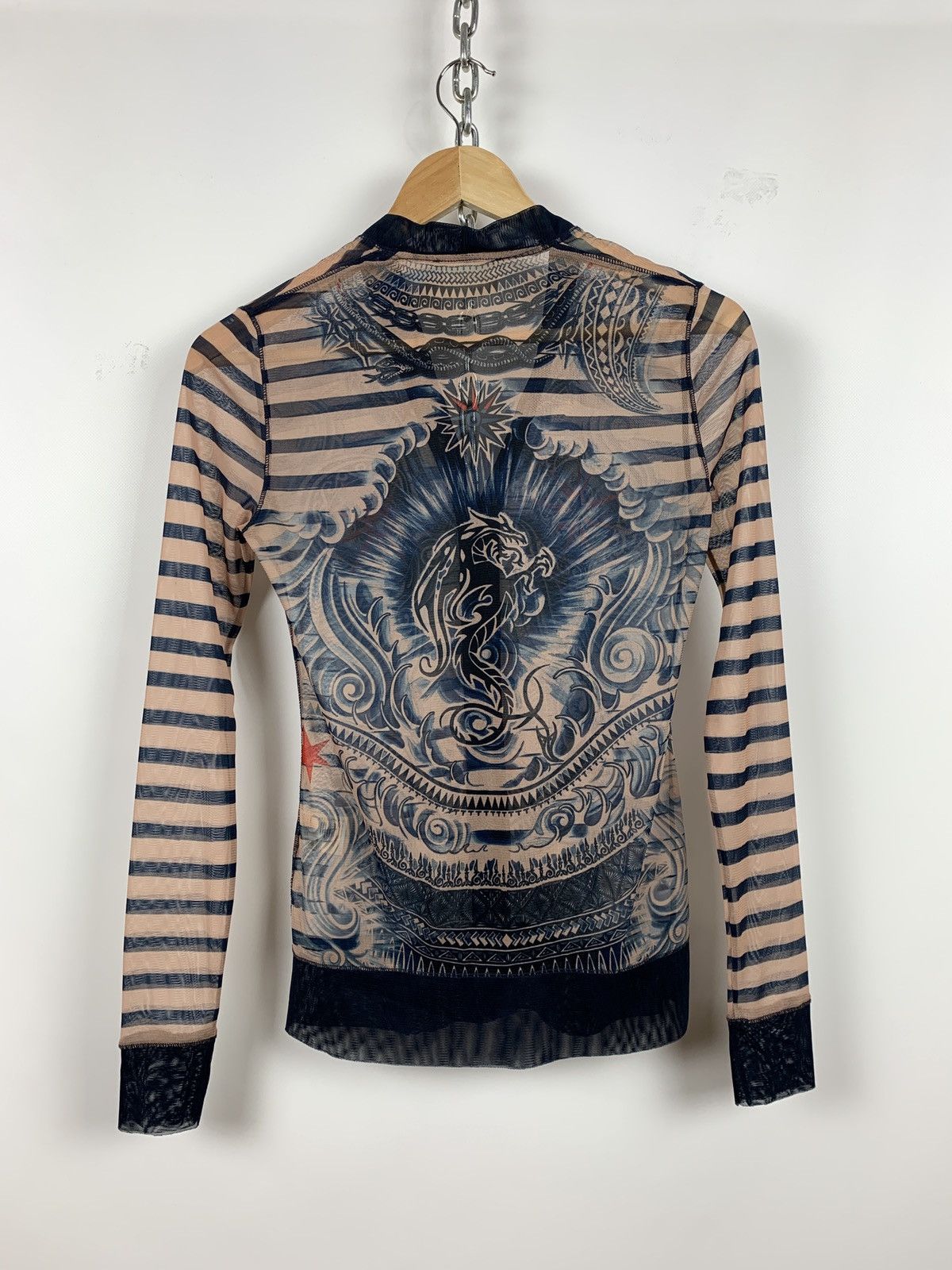Jean Paul Gaultier Jean Paul Gaultier x Lindex Mesh Tattoo Long Sleeve Cardigan Size S / US 4 / IT 40 - 2 Thumbnail