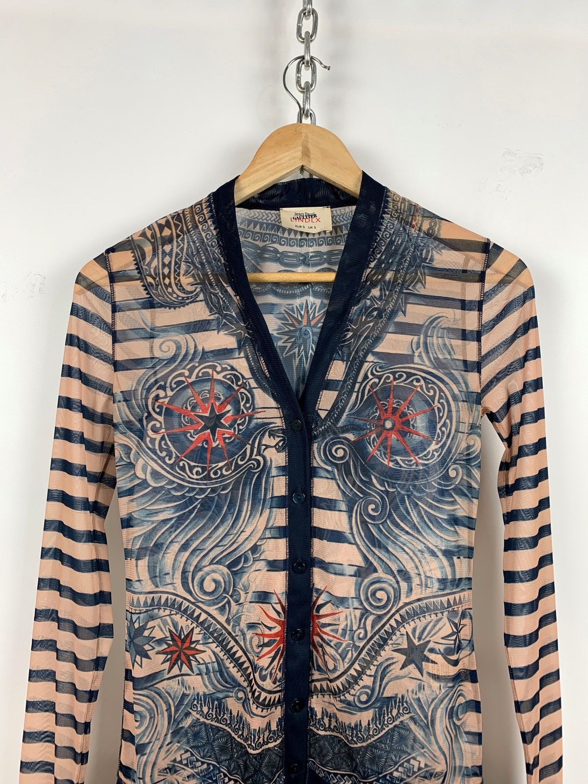 Jean Paul Gaultier Jean Paul Gaultier x Lindex Mesh Tattoo Long Sleeve Cardigan Size S / US 4 / IT 40 - 3 Thumbnail