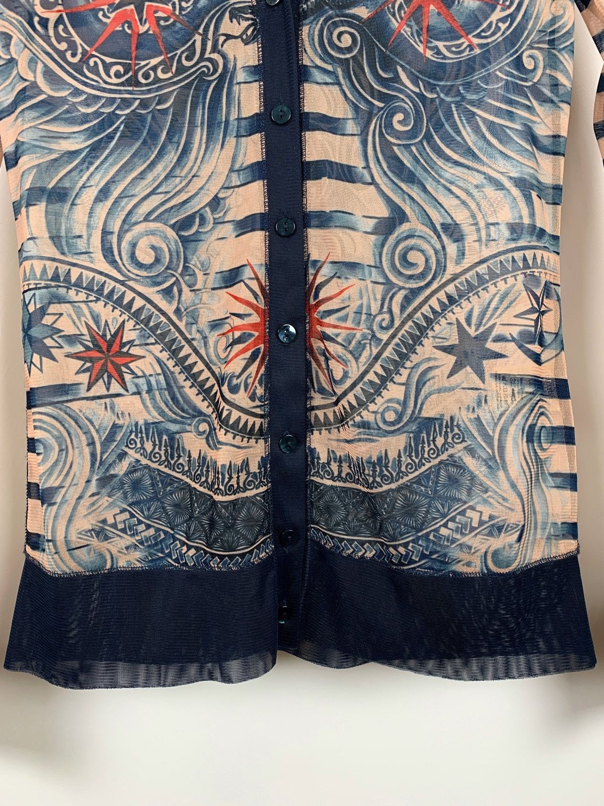 Jean Paul Gaultier Jean Paul Gaultier x Lindex Mesh Tattoo Long Sleeve Cardigan Size S / US 4 / IT 40 - 15 Thumbnail