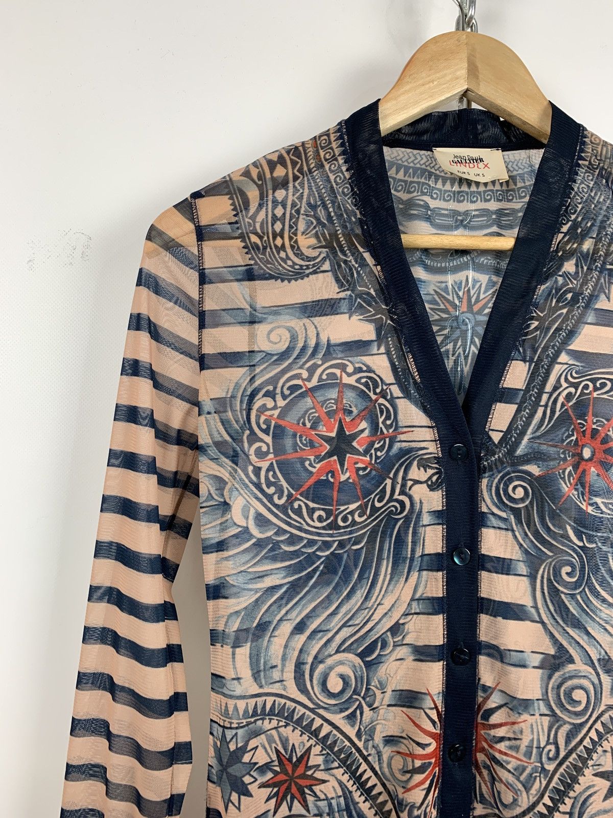 Jean Paul Gaultier Jean Paul Gaultier x Lindex Mesh Tattoo Long Sleeve Cardigan Size S / US 4 / IT 40 - 10 Thumbnail