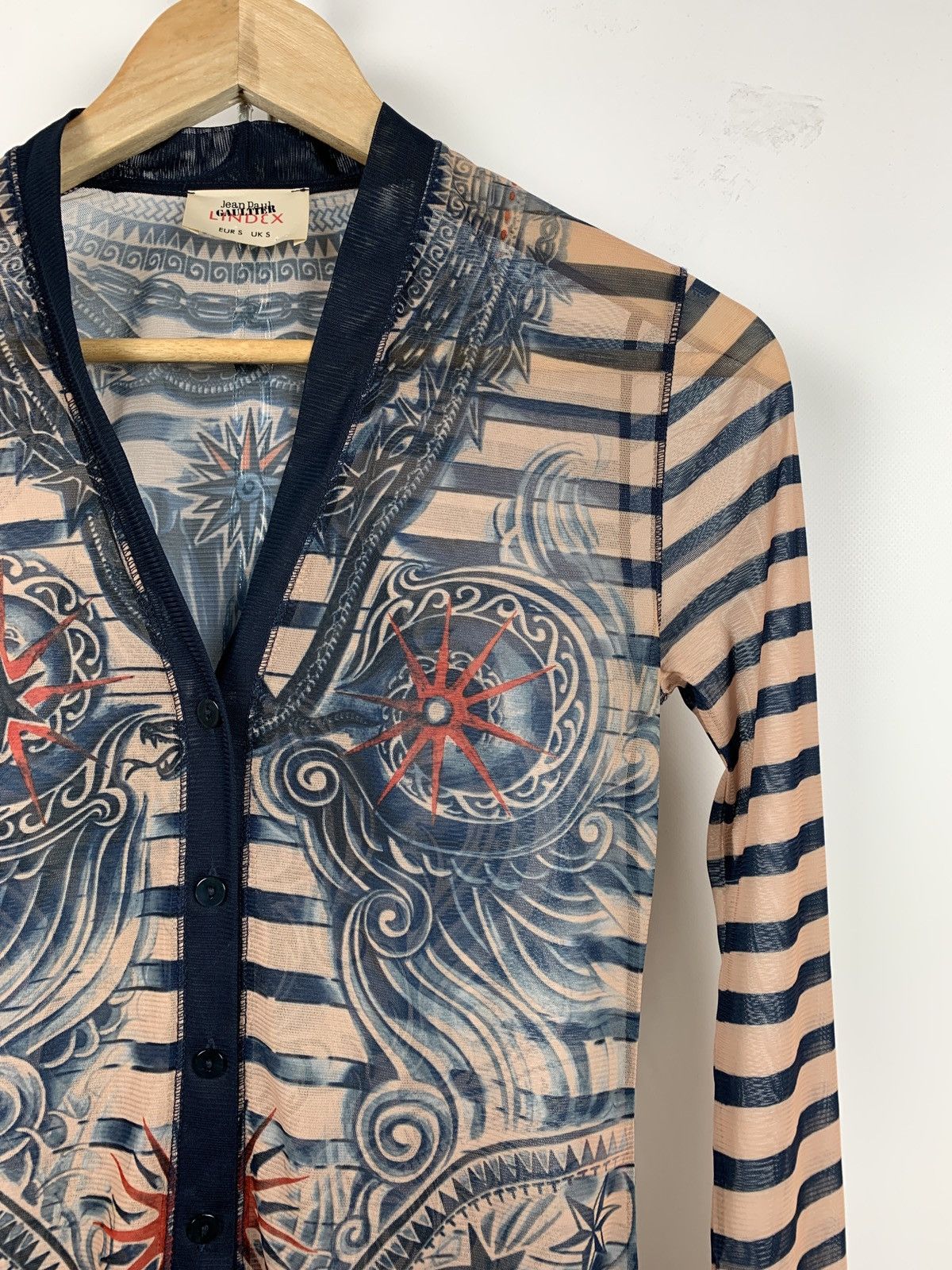 Jean Paul Gaultier Jean Paul Gaultier x Lindex Mesh Tattoo Long Sleeve Cardigan Size S / US 4 / IT 40 - 9 Thumbnail