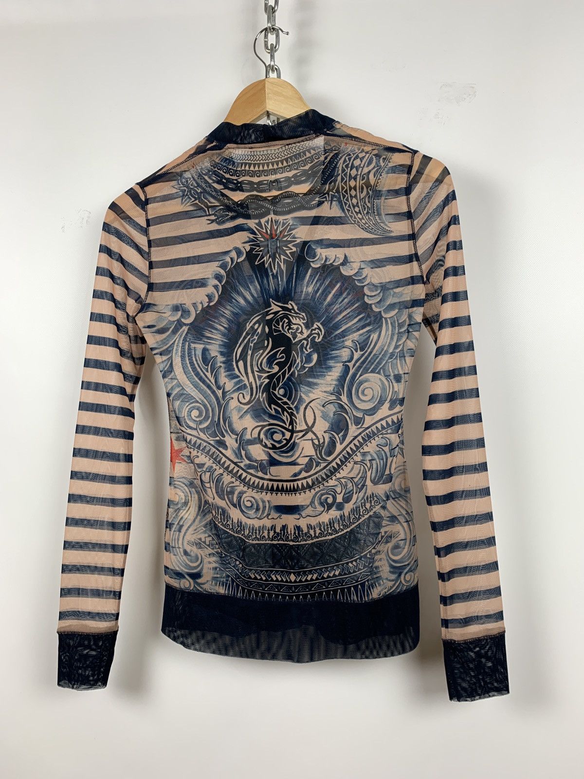 Jean Paul Gaultier Jean Paul Gaultier x Lindex Mesh Tattoo Long Sleeve Cardigan Size S / US 4 / IT 40 - 5 Thumbnail