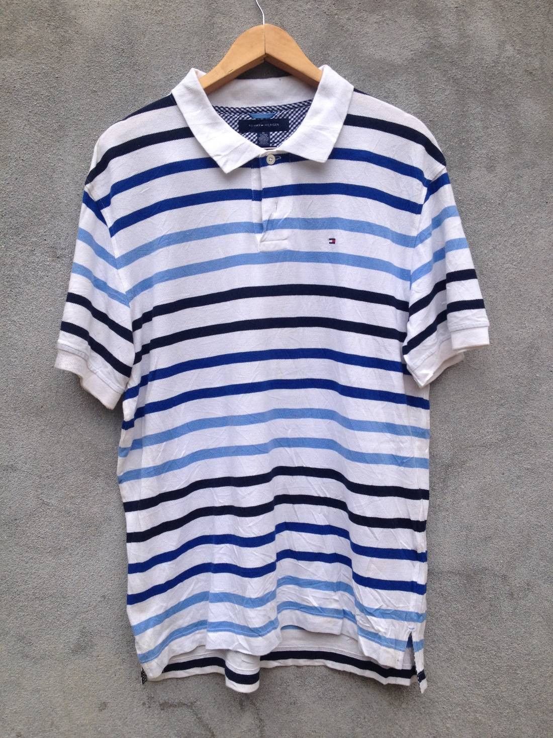 image of Tommy Hilfiger Striped Polo Tommy Hilfiger Shirt Men Xl