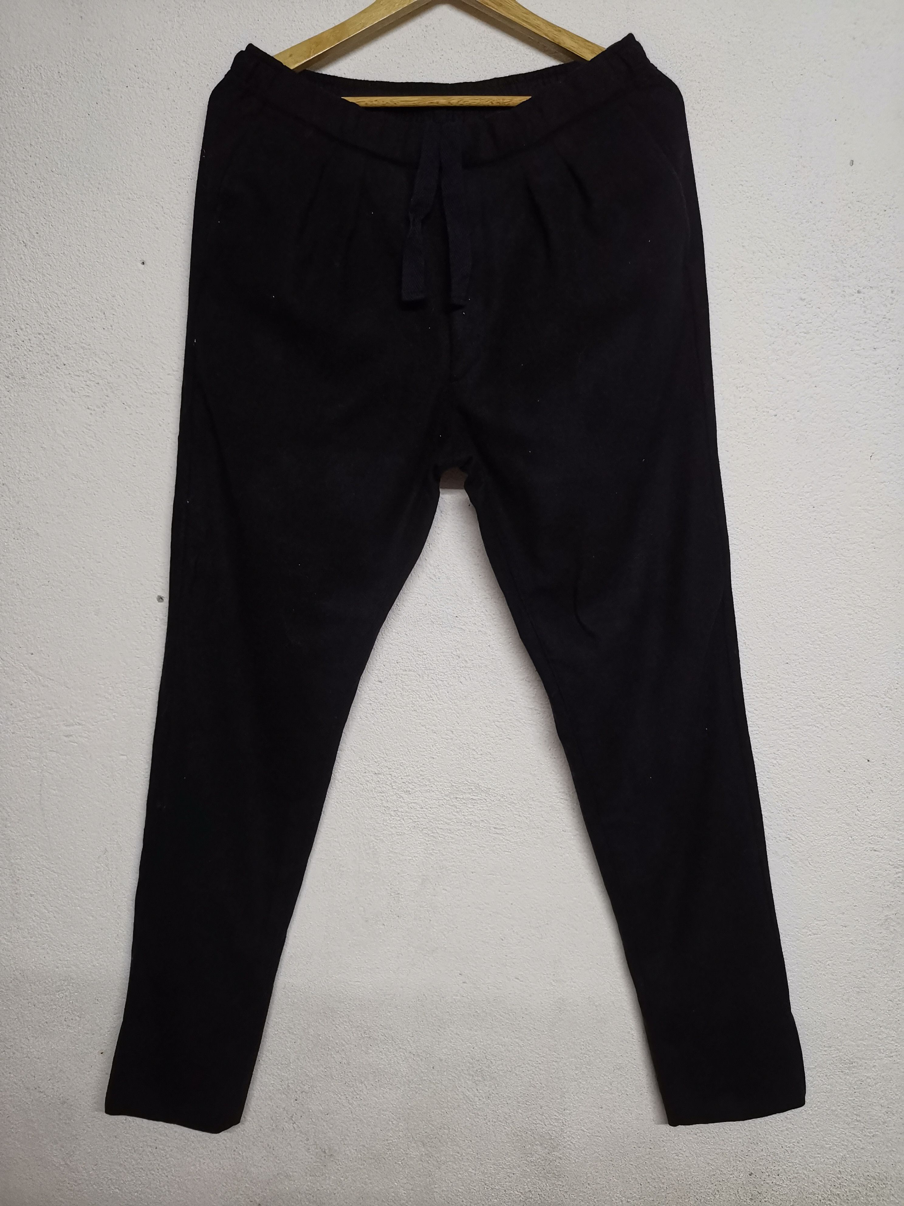 image of Christophe Lemaire x Lemaire Uniqlo Black Wool Pants, Men's (Size 31)