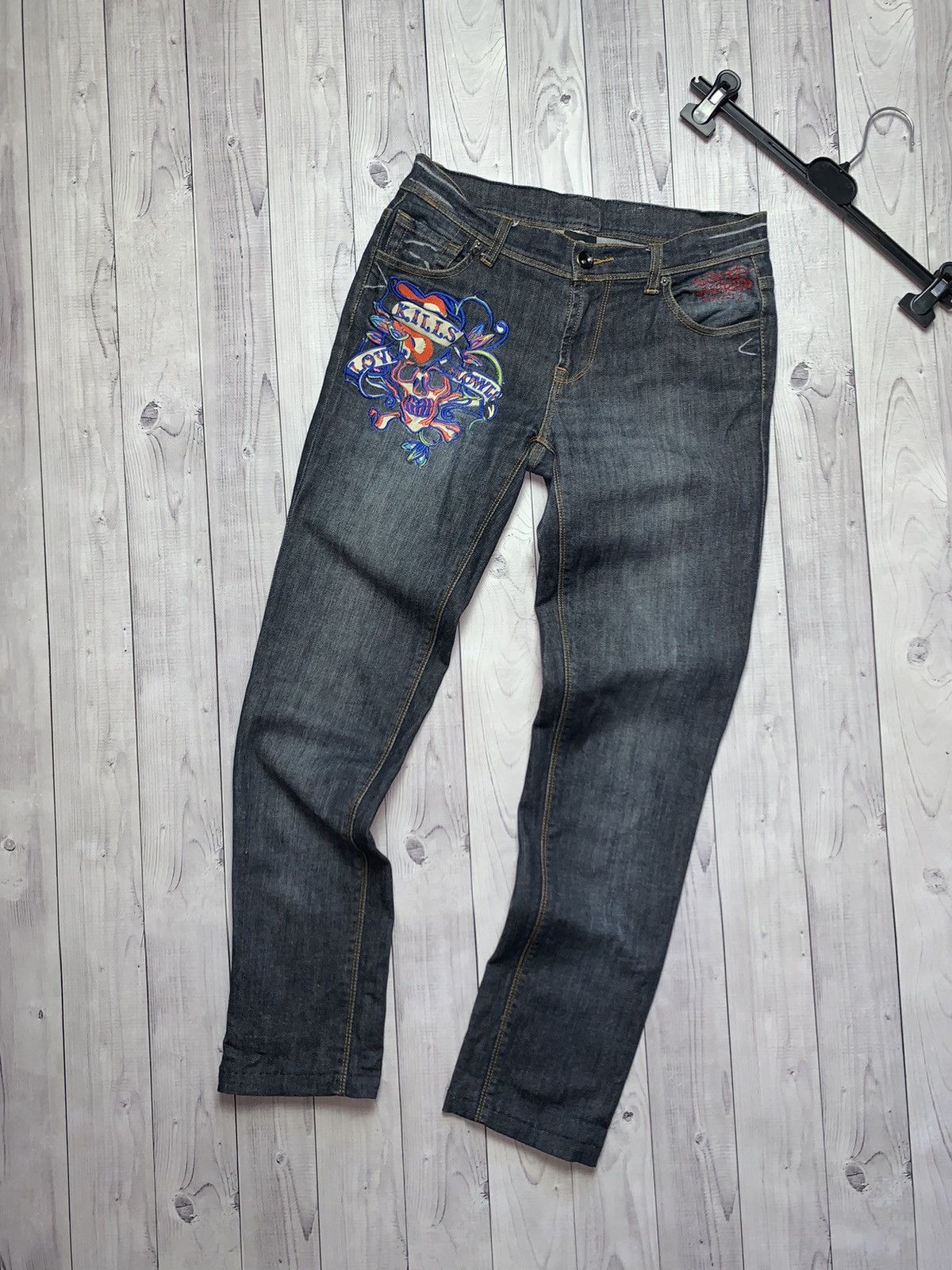 Ed Hardy × Vintage Vintage Denim Ed Hardy logo | Grailed